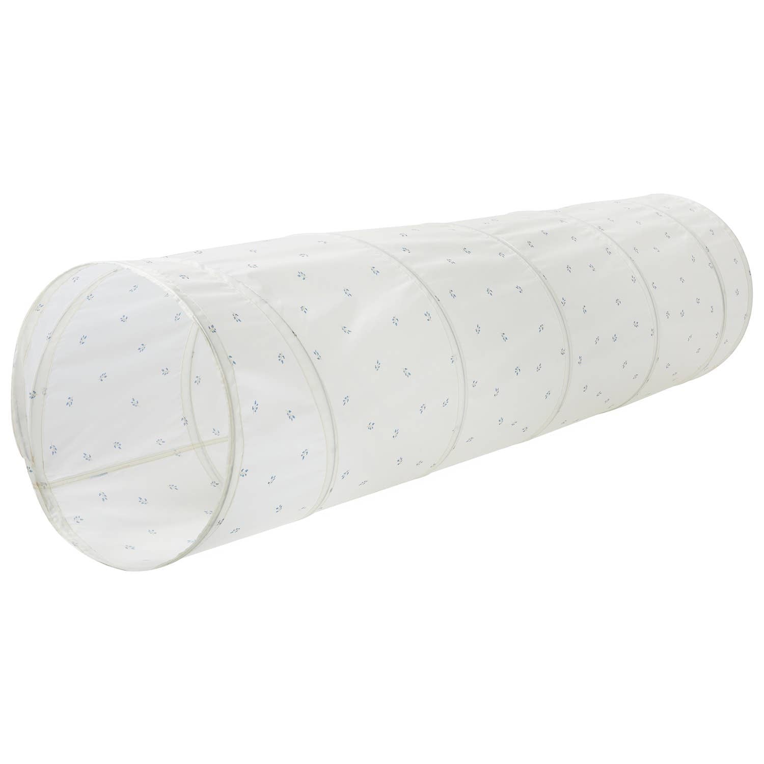 3 Sprouts - Play Tunnel with Eco-Friendly Recycled Fabric: Blueberry Ivory