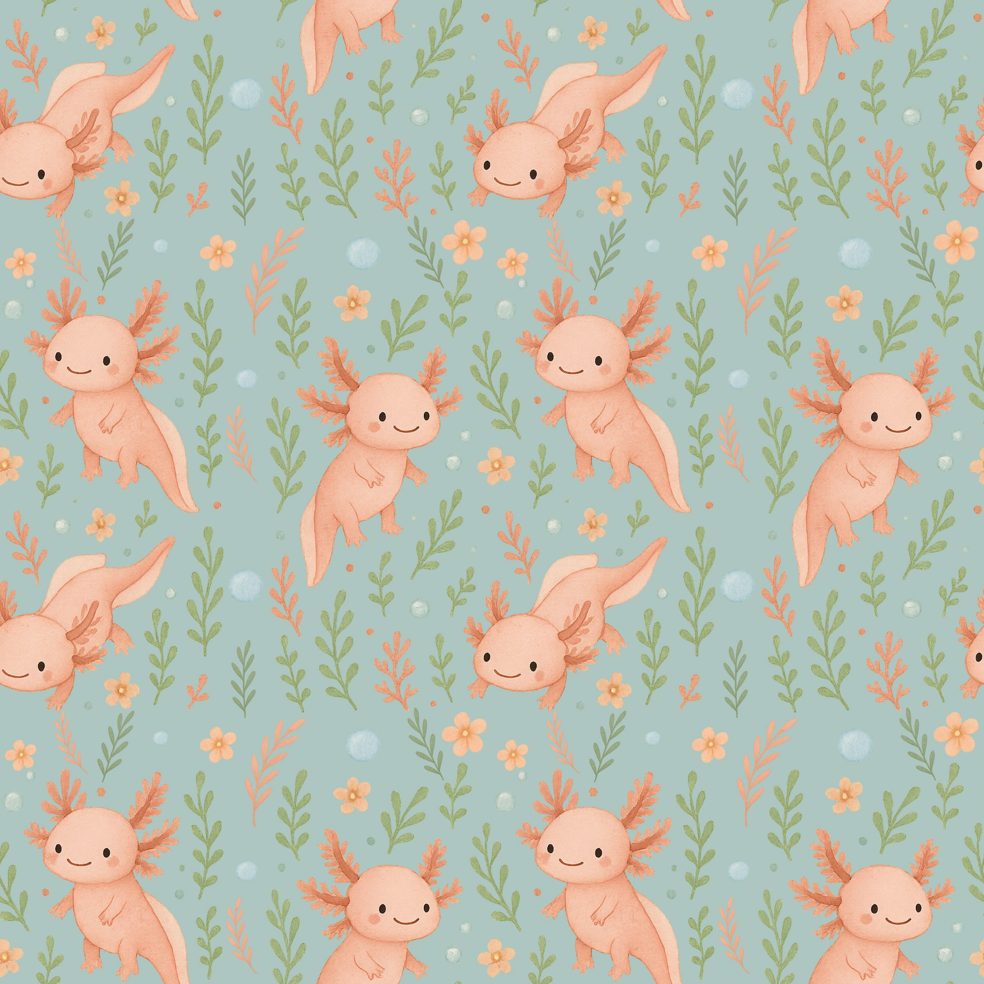 Pyjama 2 pièces en bambou – Axolove ♥️(Axolotl)