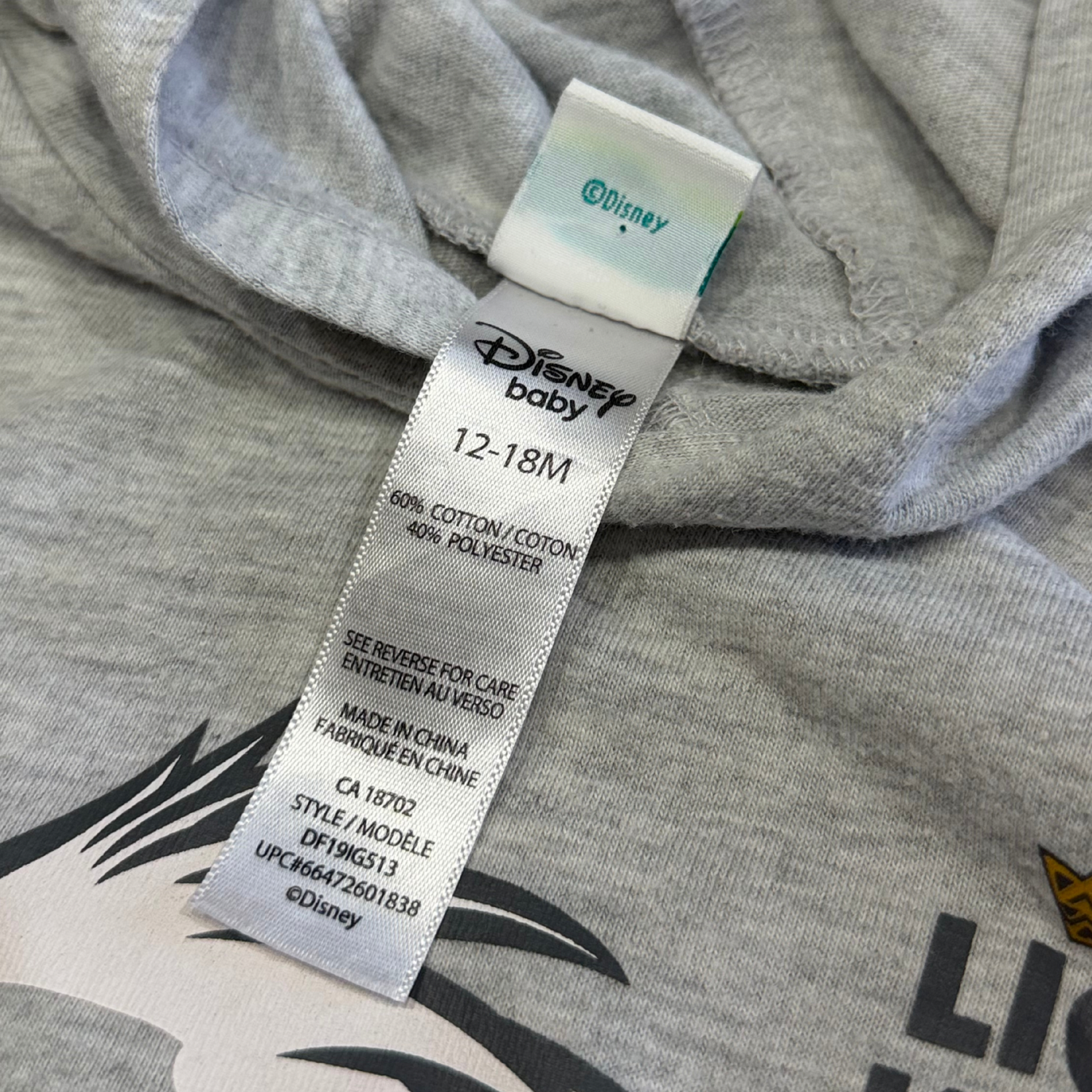 Chandail à capuchon Disney – Le Roi Lion (12–18 mois)