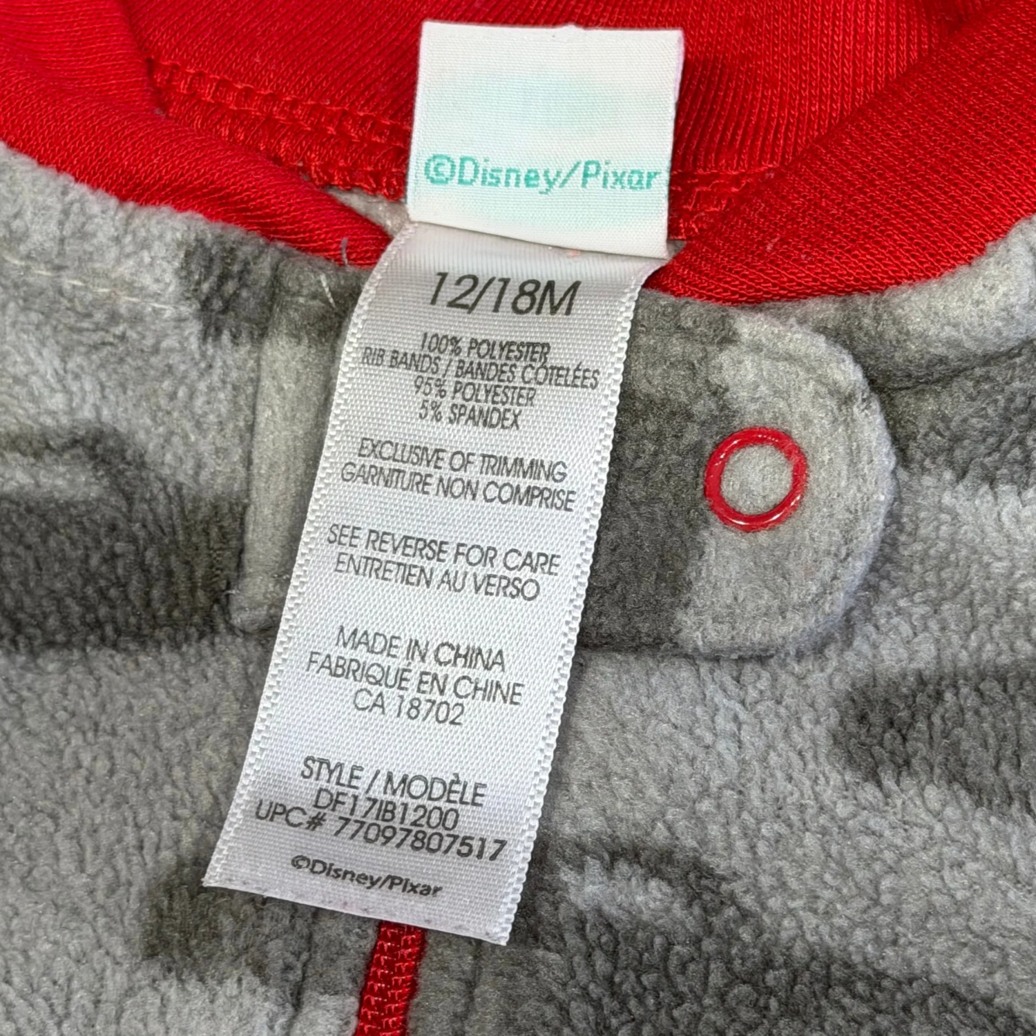 Pyjama Pixar - Cars | 12–18 mois