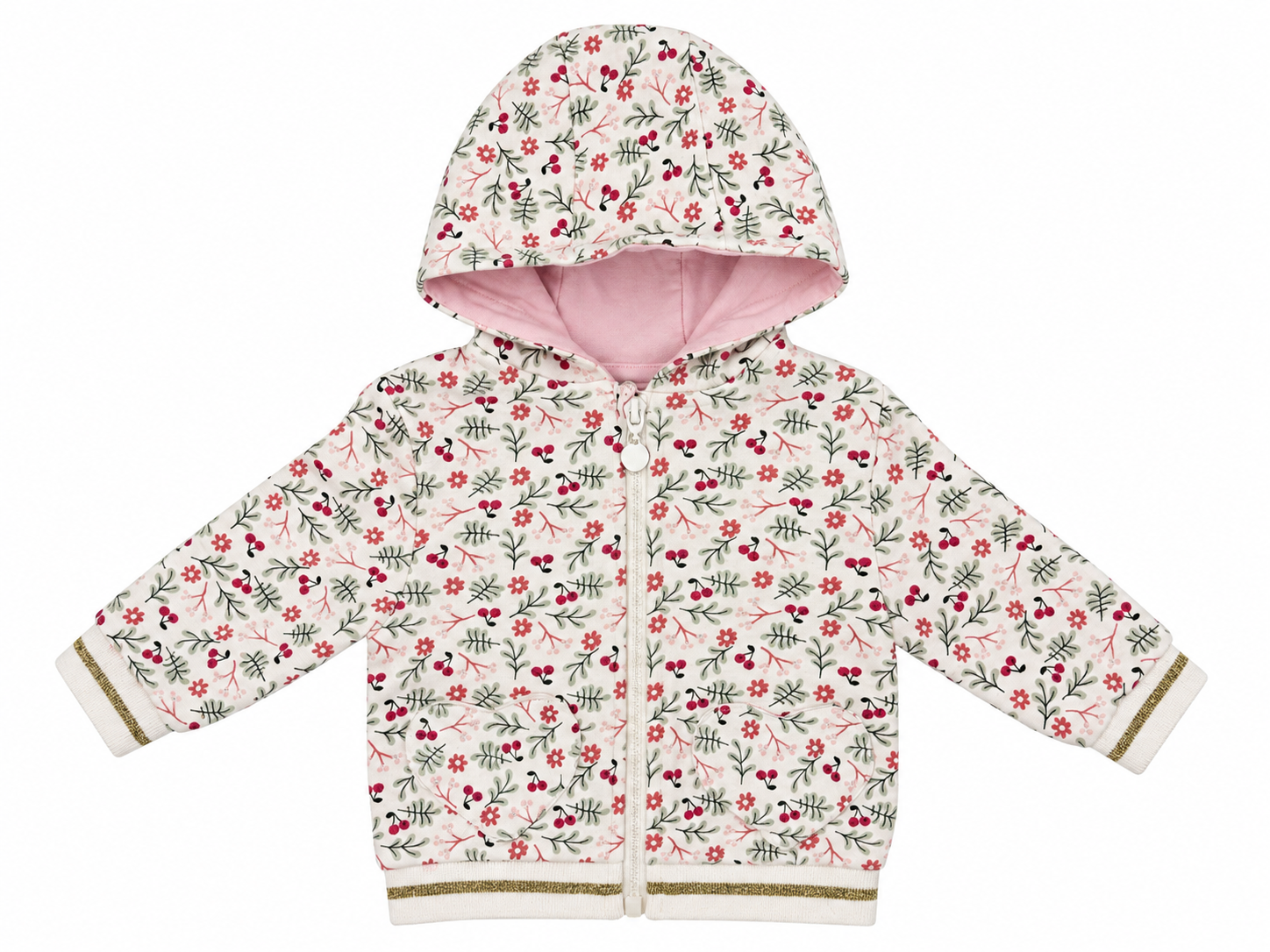 Veste à capuchon fleurie | Mes Petits Cailloux | 6 mois