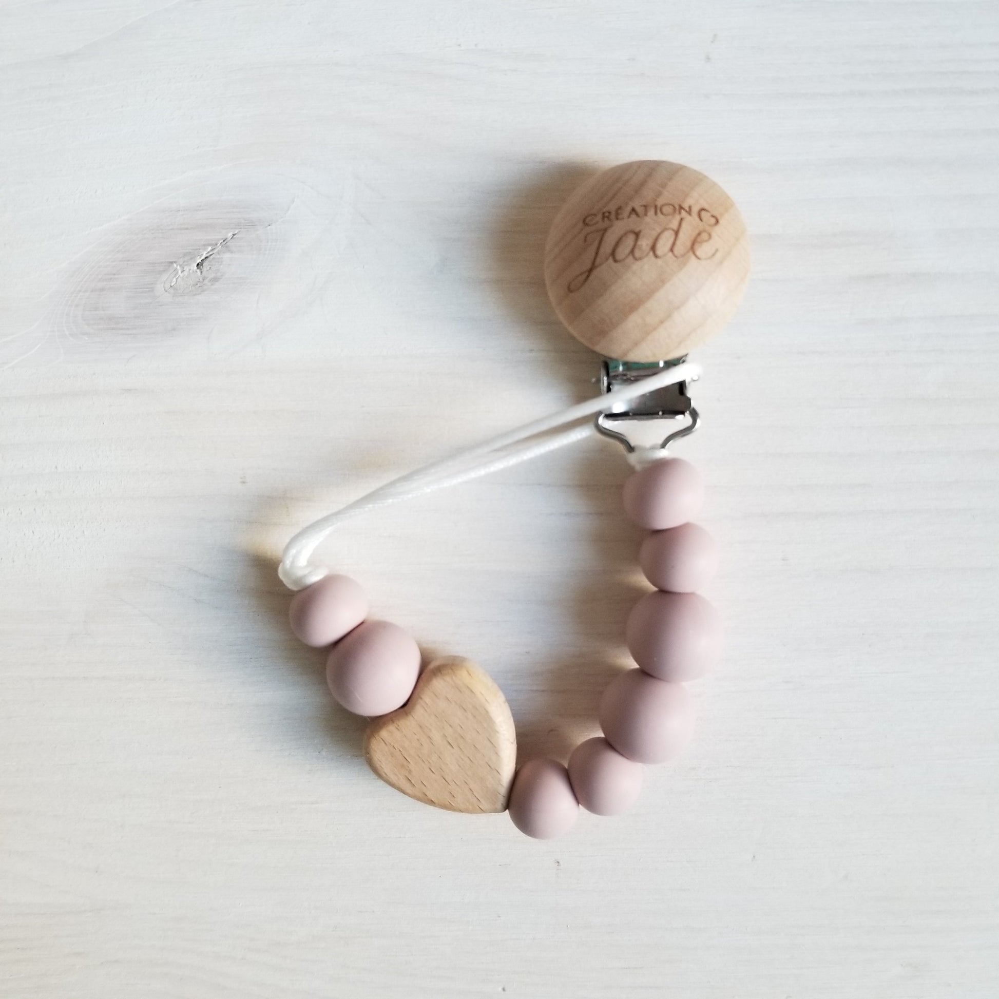 Attache-suce Bois - Amour maternel - Lilas