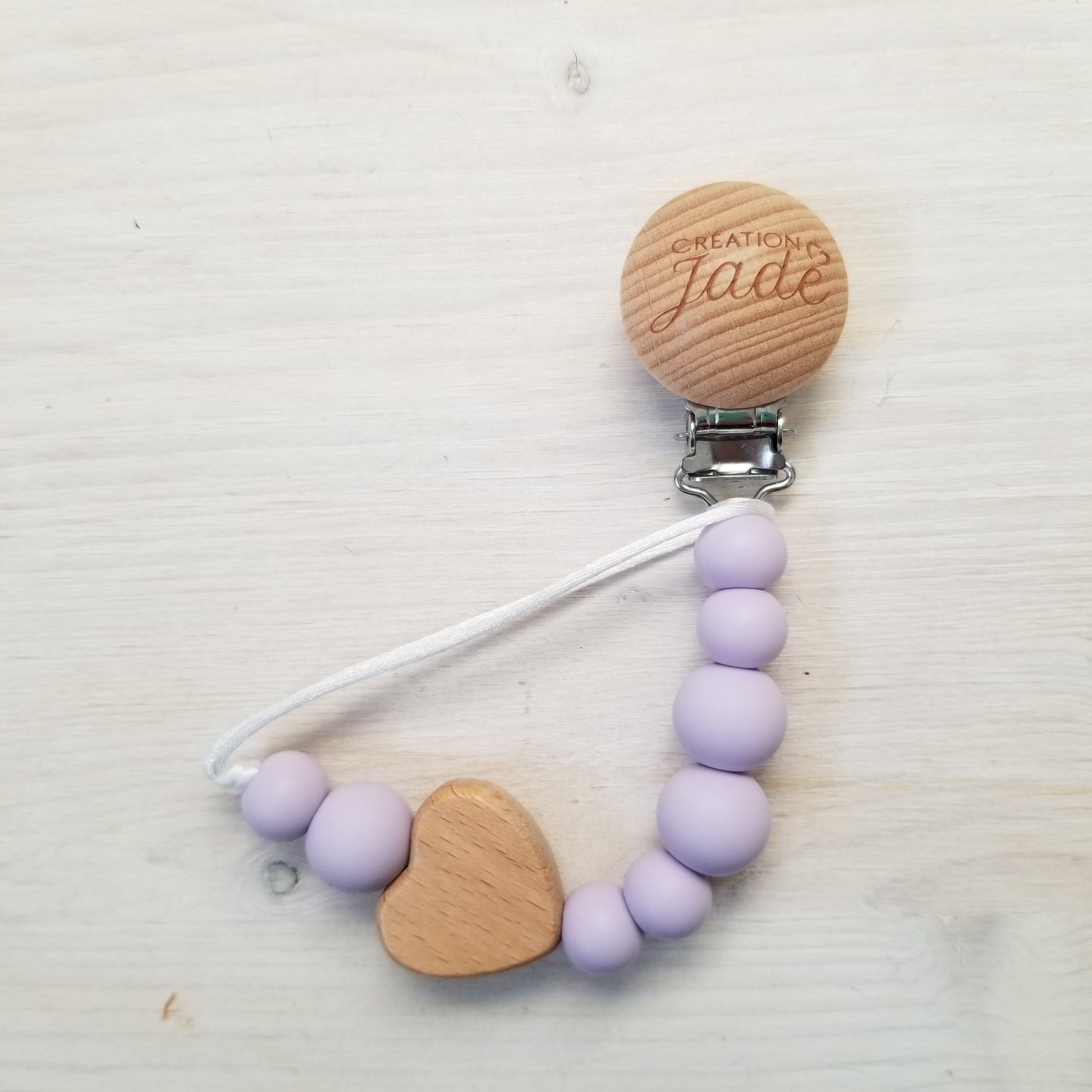 Attache-suce Bois - Amour maternel - Lilas
