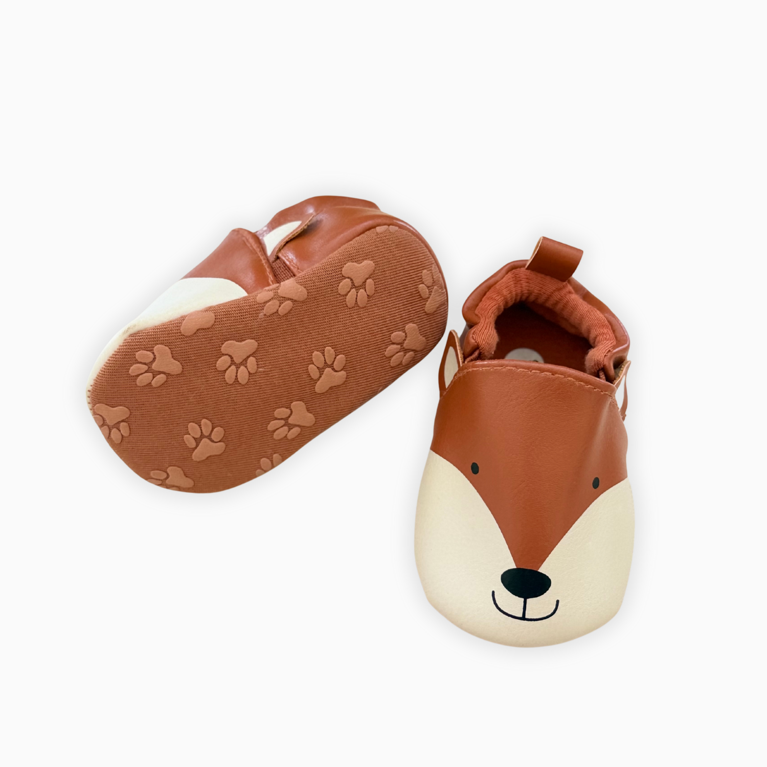 Chaussons en cuir renard | 3-6 mois