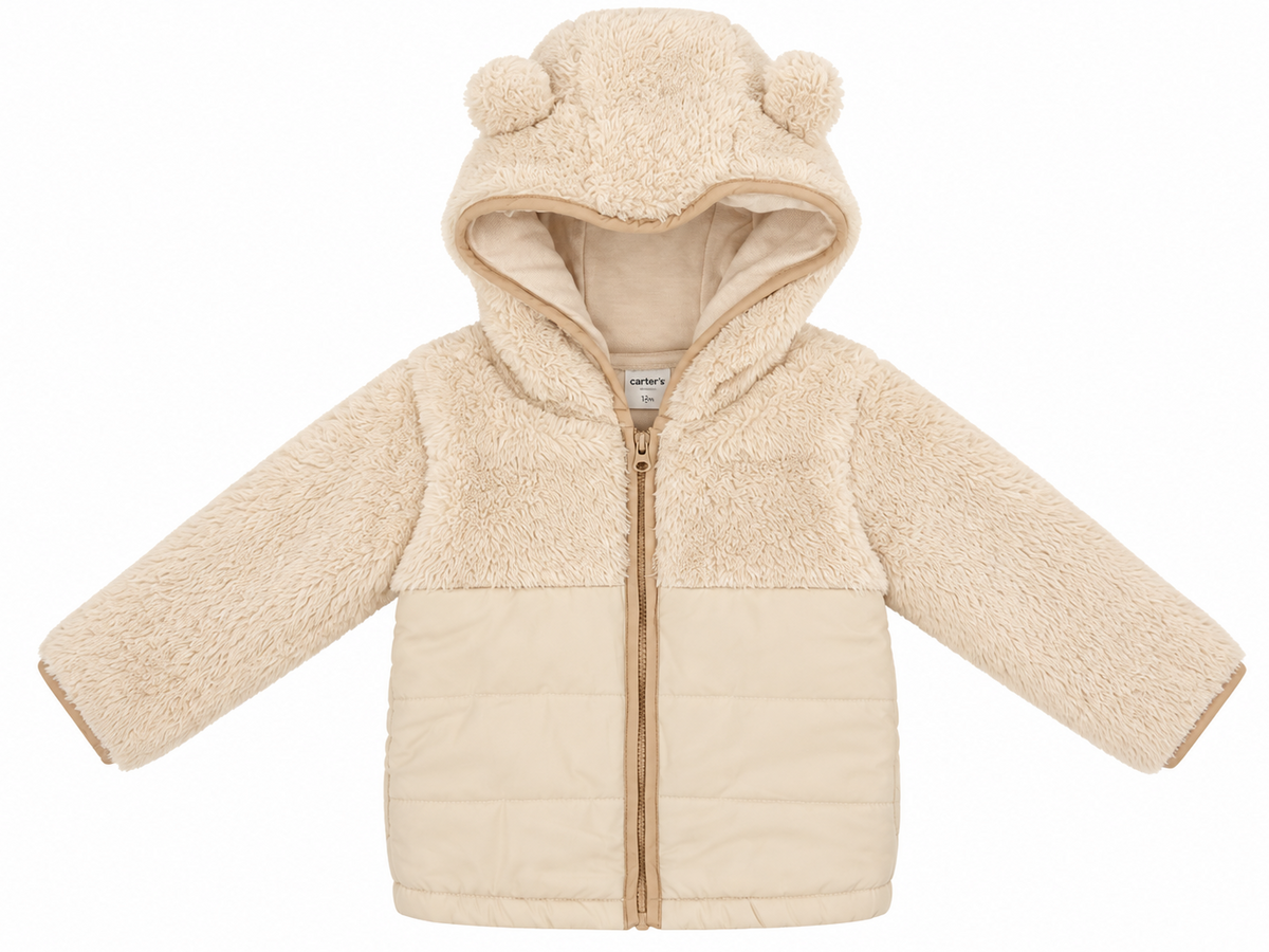 Veste sherpa beige à oreilles | Carter's | 12 mois