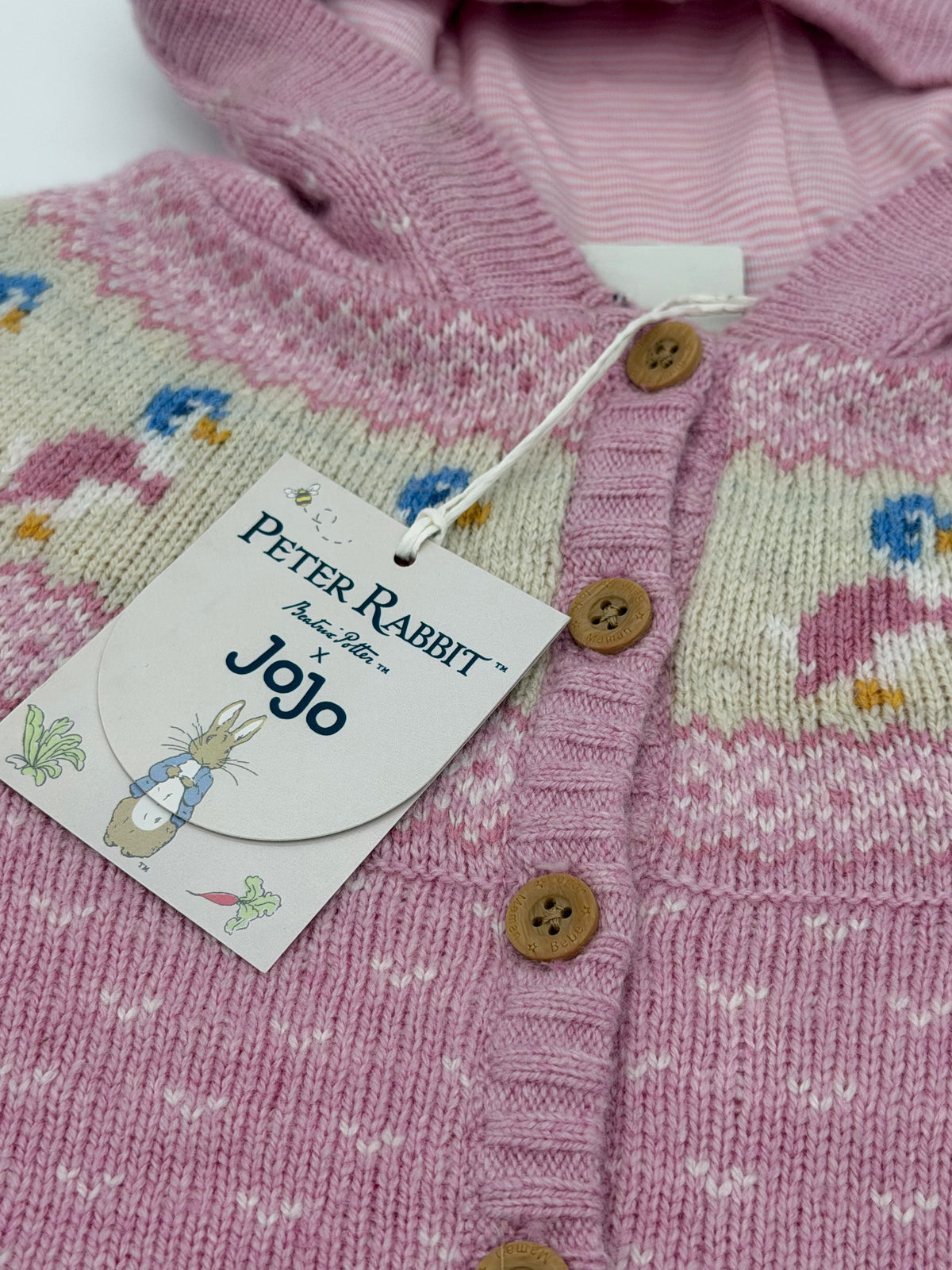 Cardigan à capuchon tricoté | Peter Rabbit | 3-6 mois *Neuf avec étiquette
