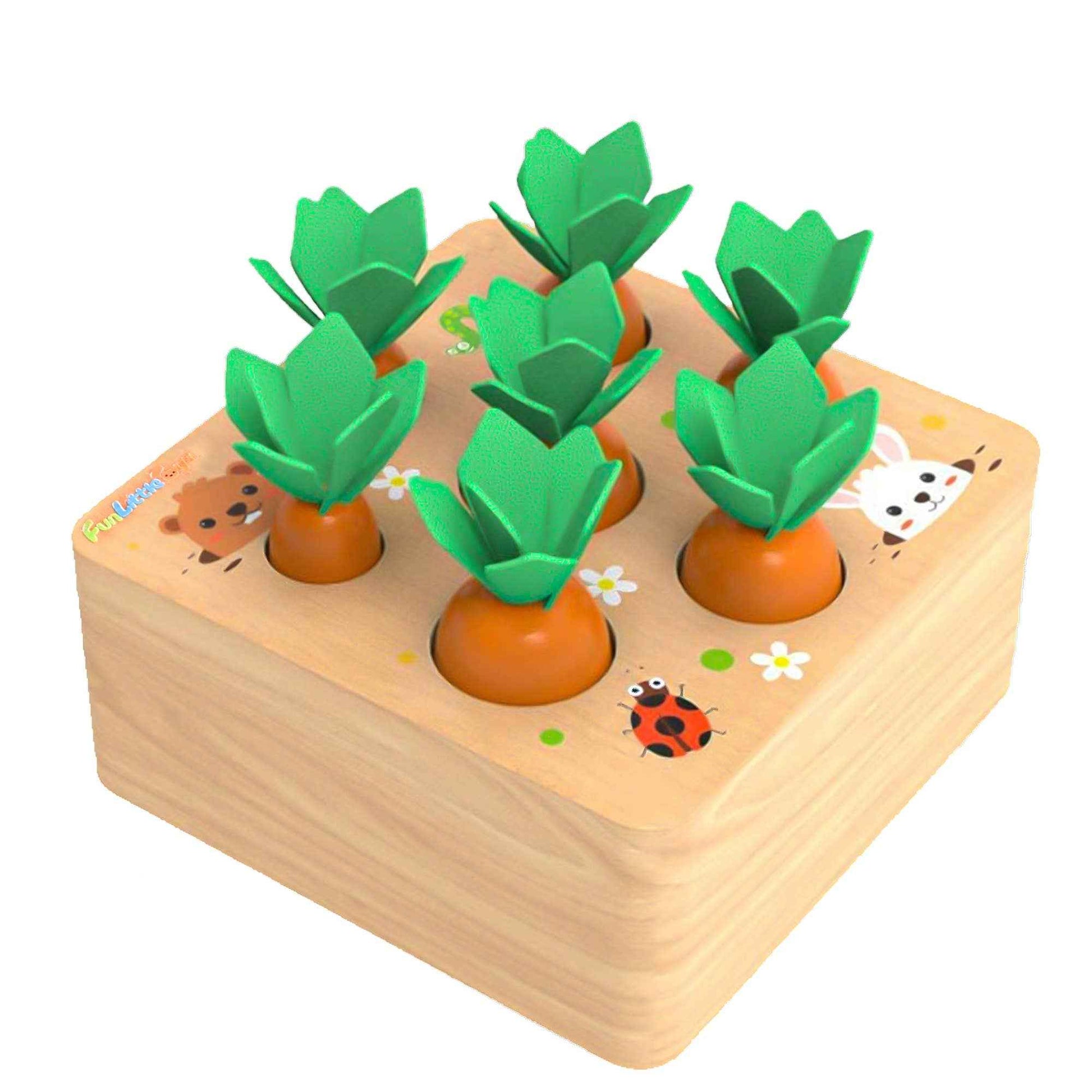 Fun Little Toys - Toys Carrots Harvest Shape Size Sorting