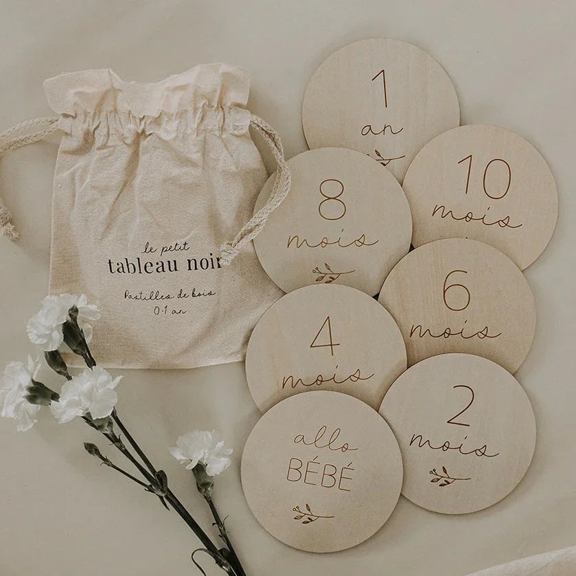 Pastilles de Bois script - La Maison Camomille