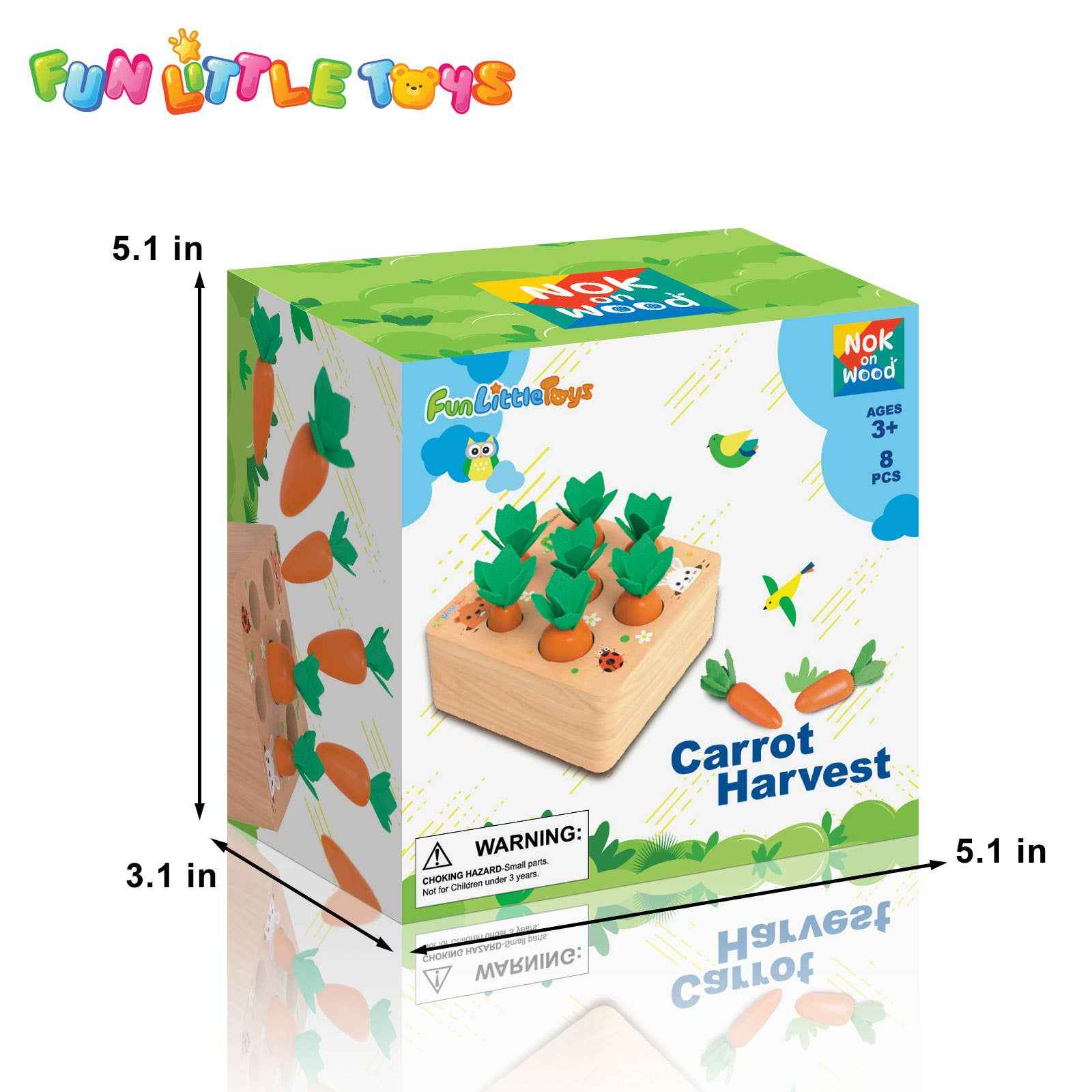 Fun Little Toys - Toys Carrots Harvest Shape Size Sorting