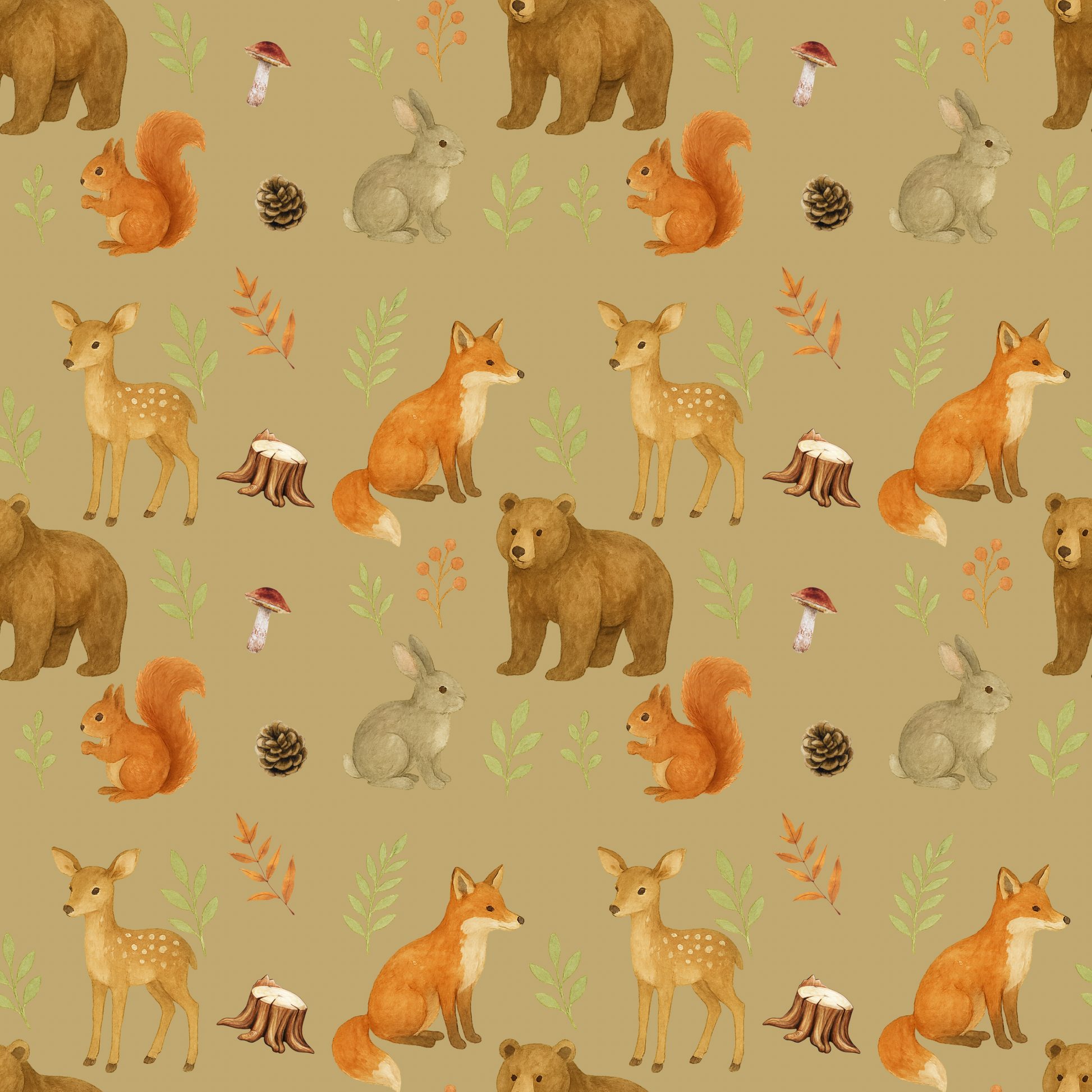 🦊 Pyjama 2 pièces en bambou – Les copains des bois