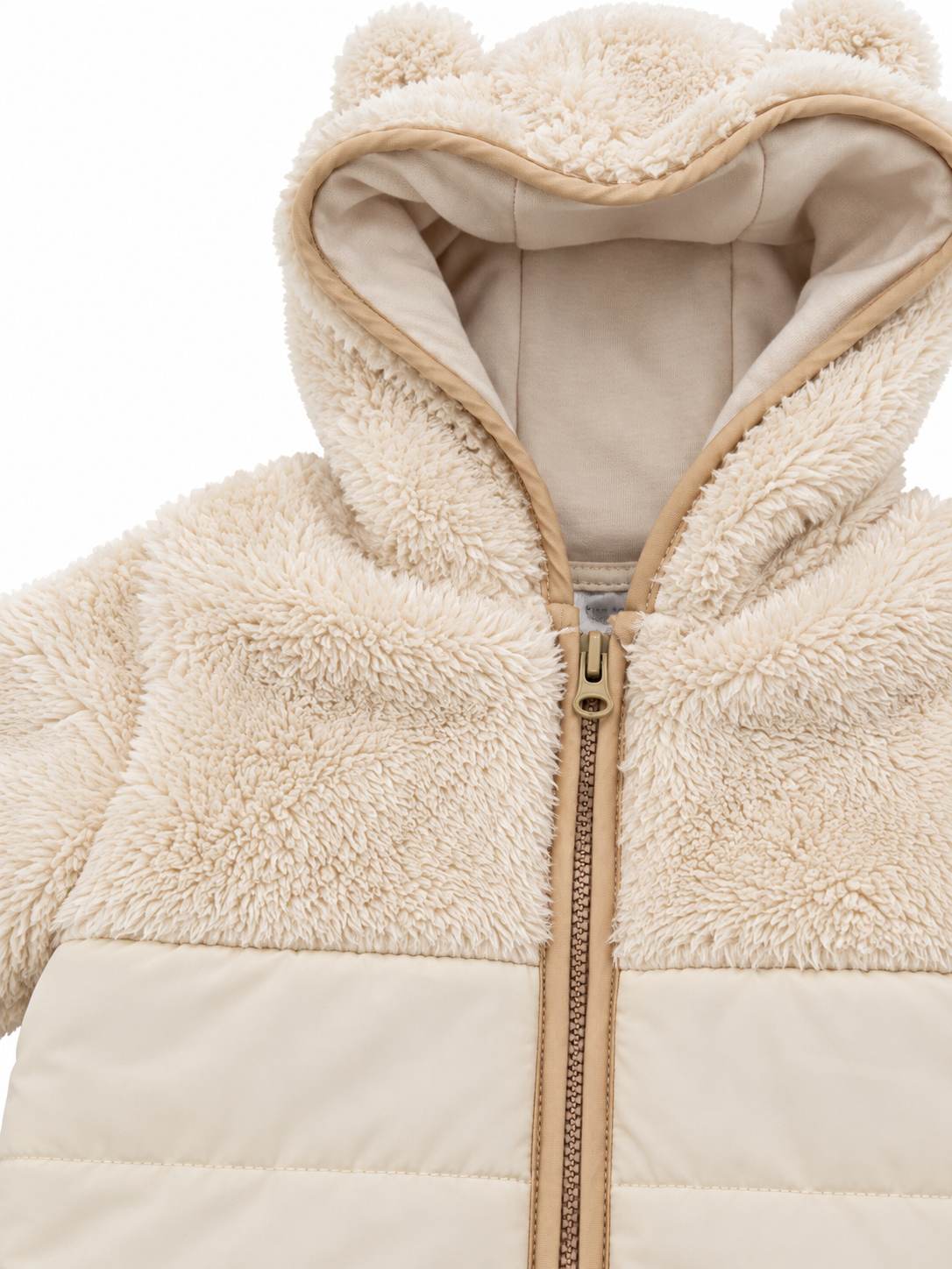 Veste sherpa beige à oreilles | Carter's | 12 mois