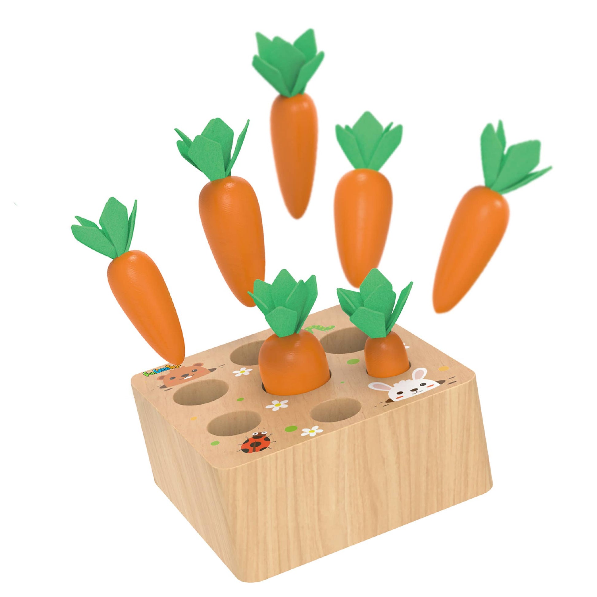 Fun Little Toys - Toys Carrots Harvest Shape Size Sorting