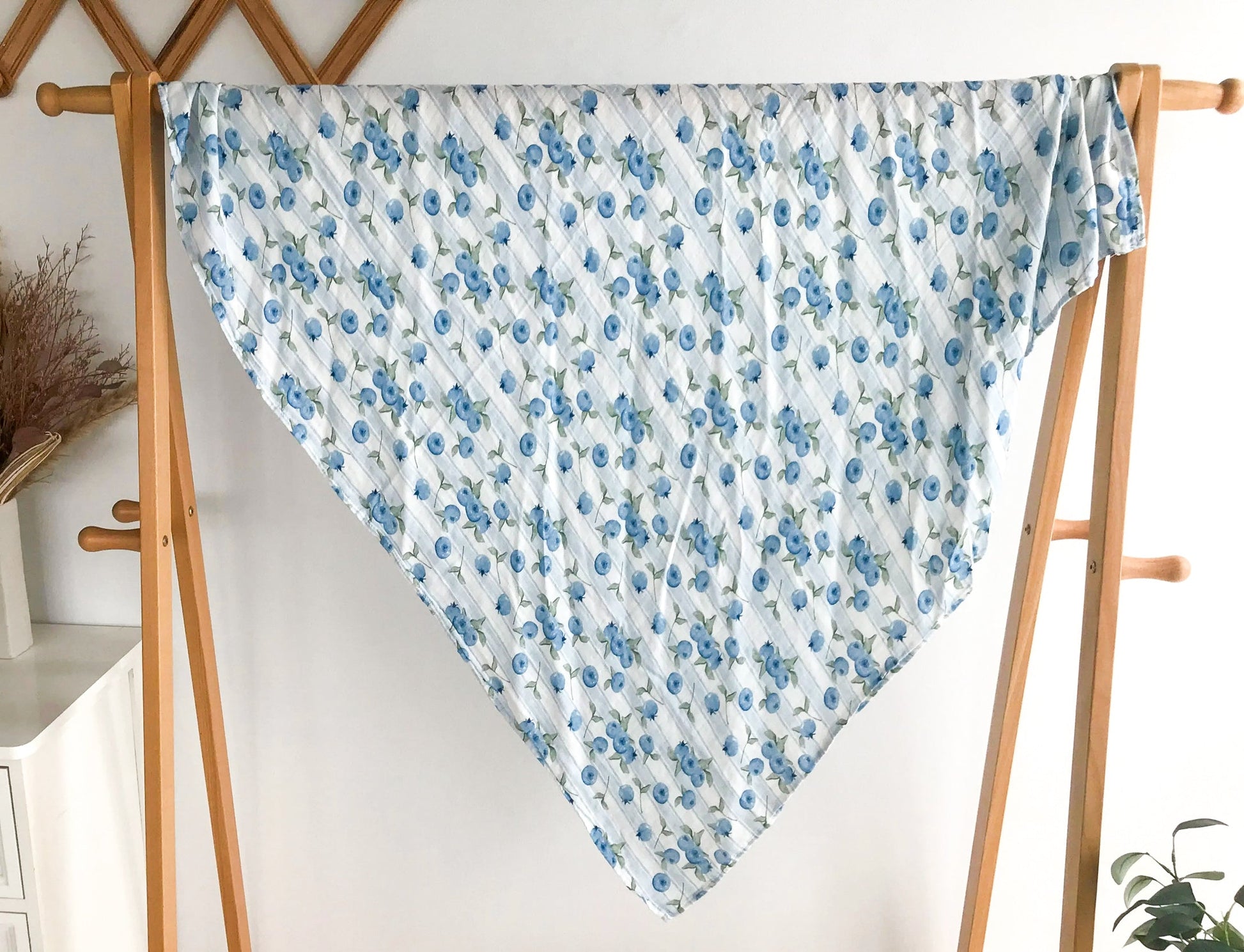 Mousseline de bambou bleuets