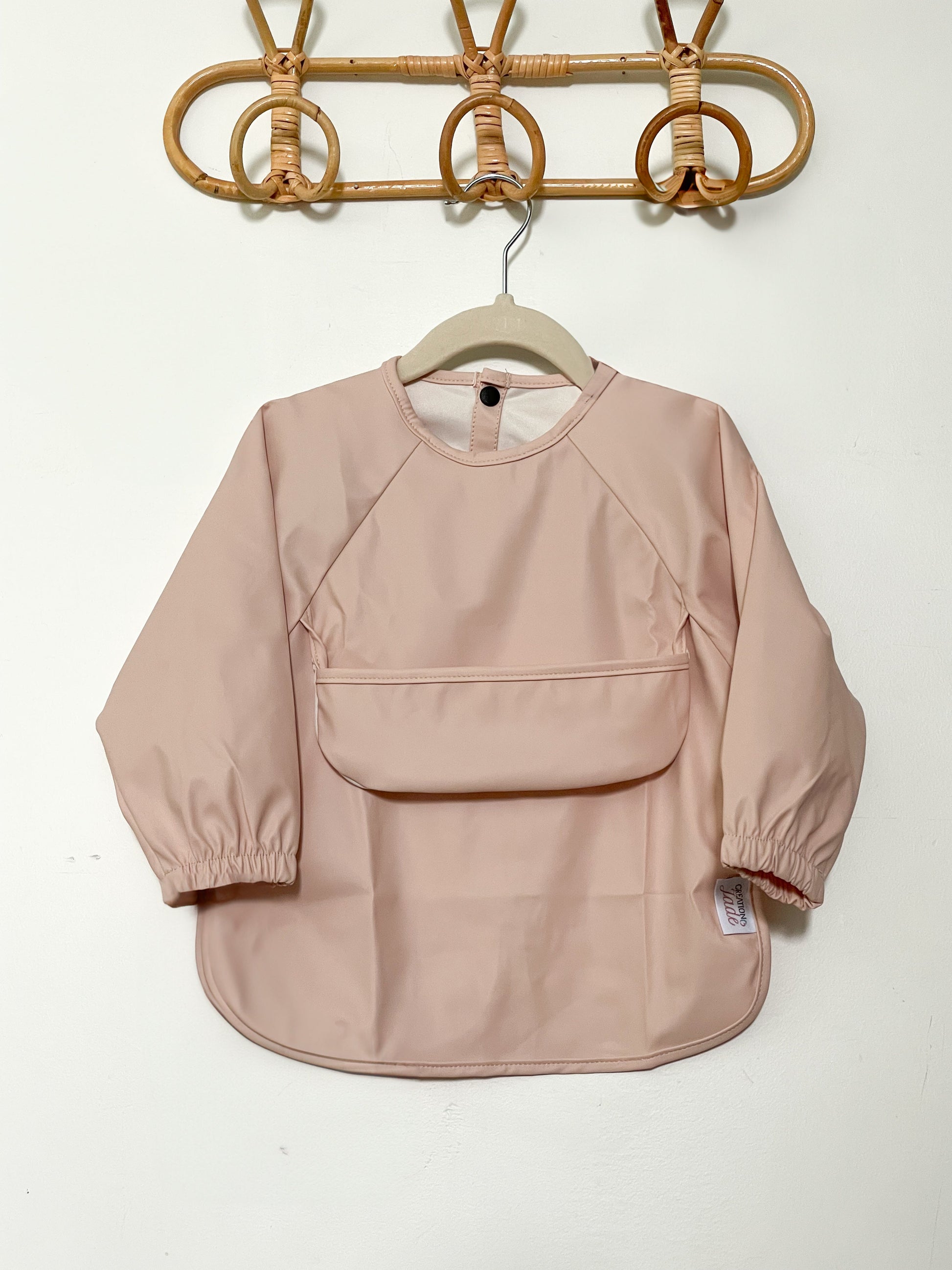 Bavette manches longues  - Poche haute  - Rose doux