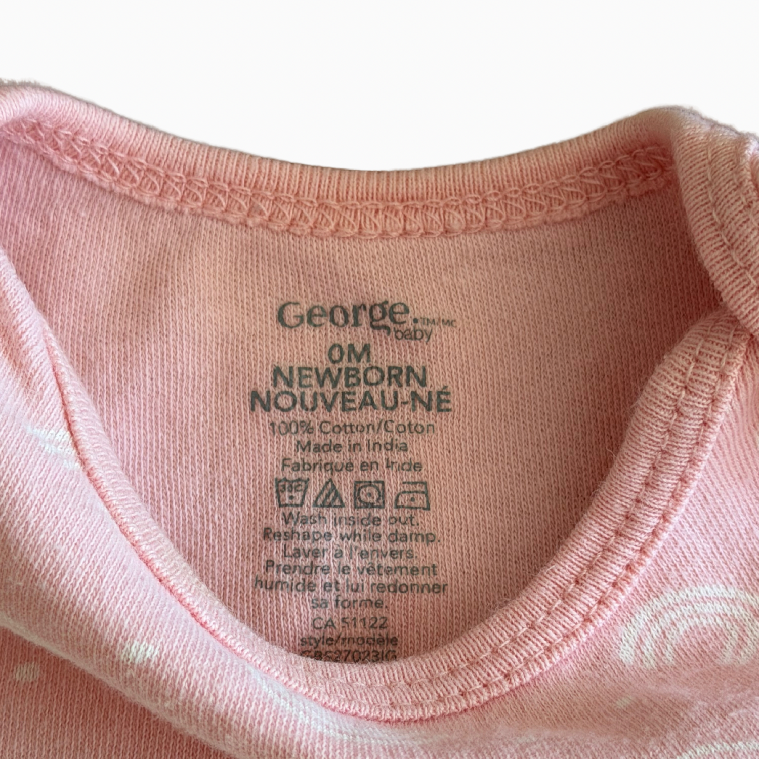 Cache-couche manches courtes motif arc-en-ciel | George Baby | NB (0M)