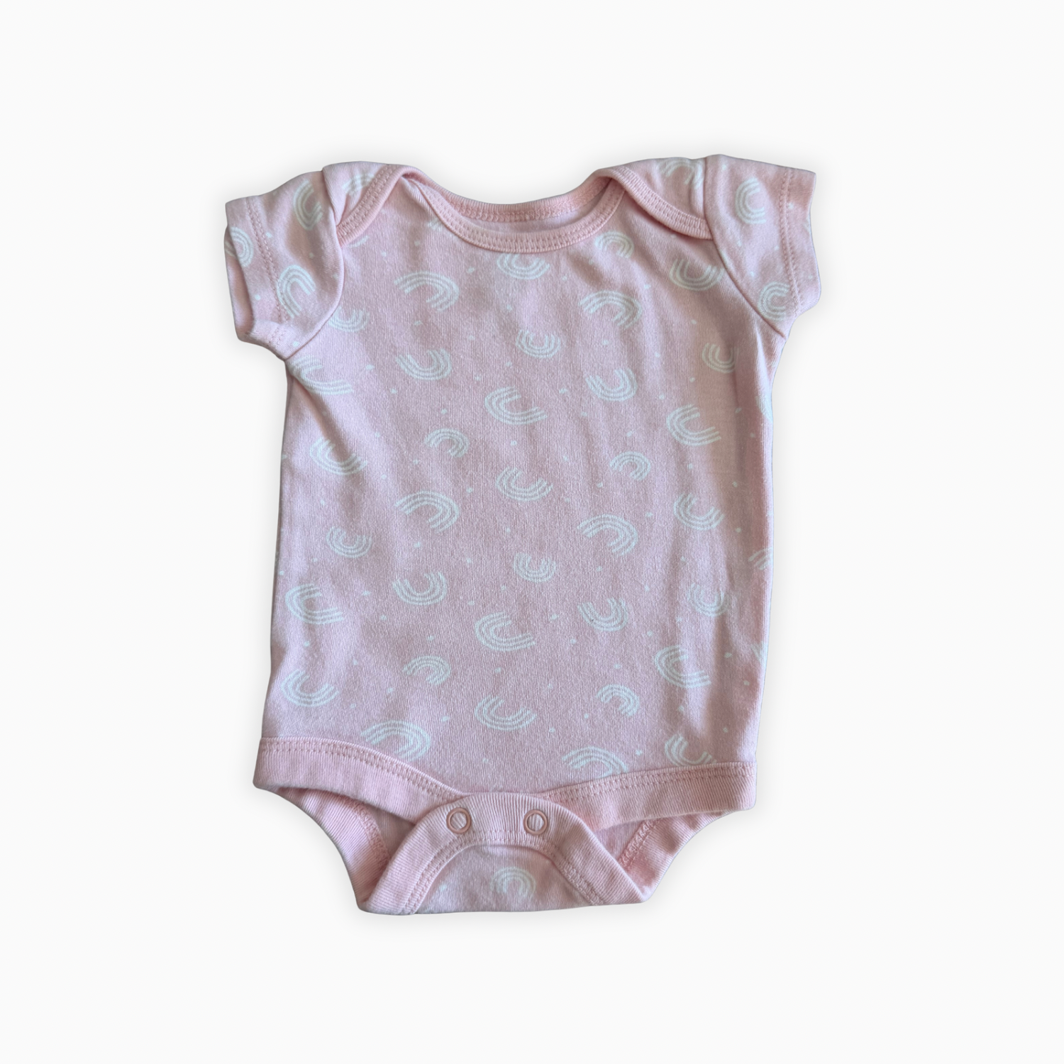 Cache-couche manches courtes motif arc-en-ciel | George Baby | NB (0M)