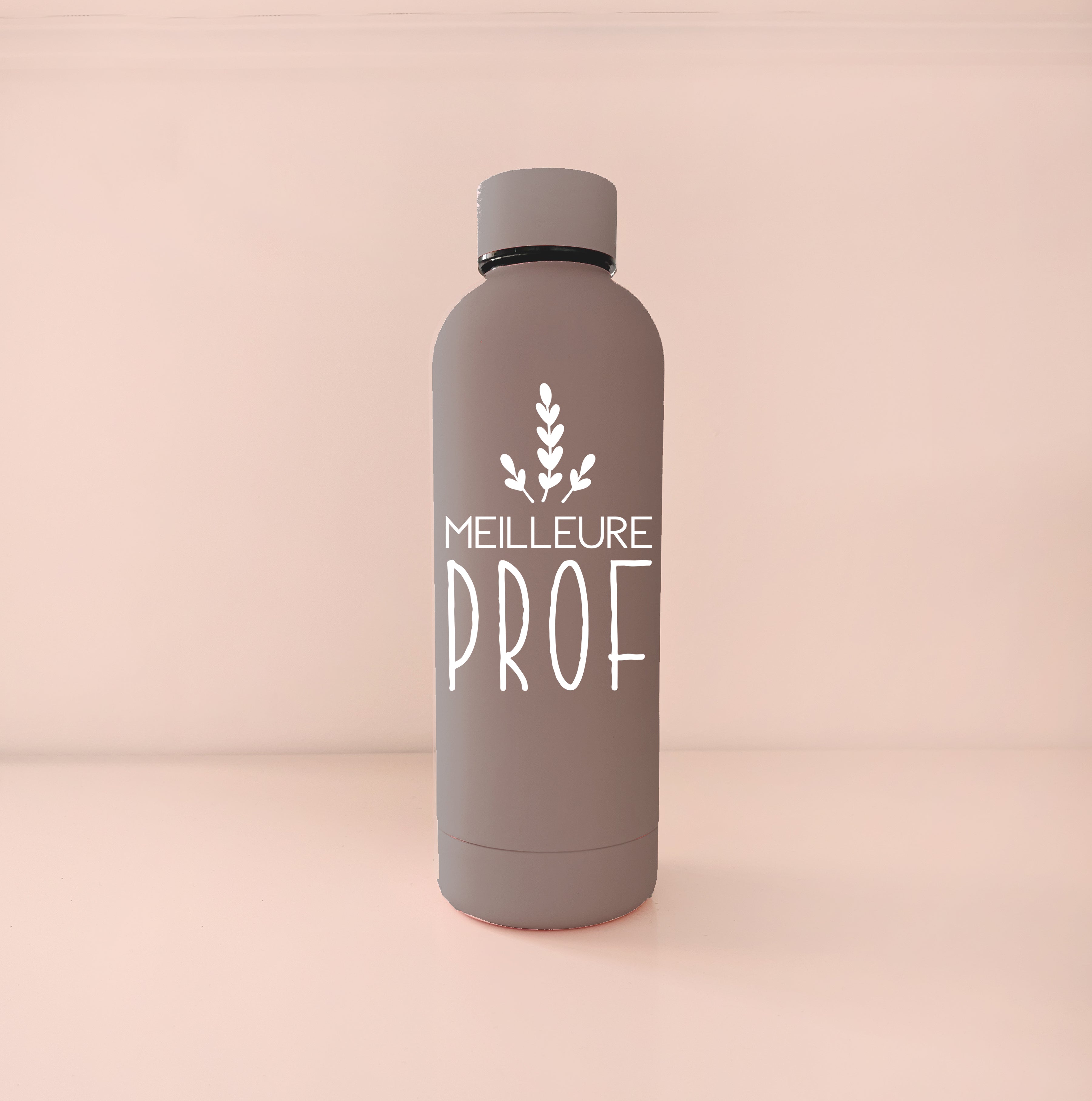 Bouteille isotherme 17oz - café meilleure éducatrice blanc