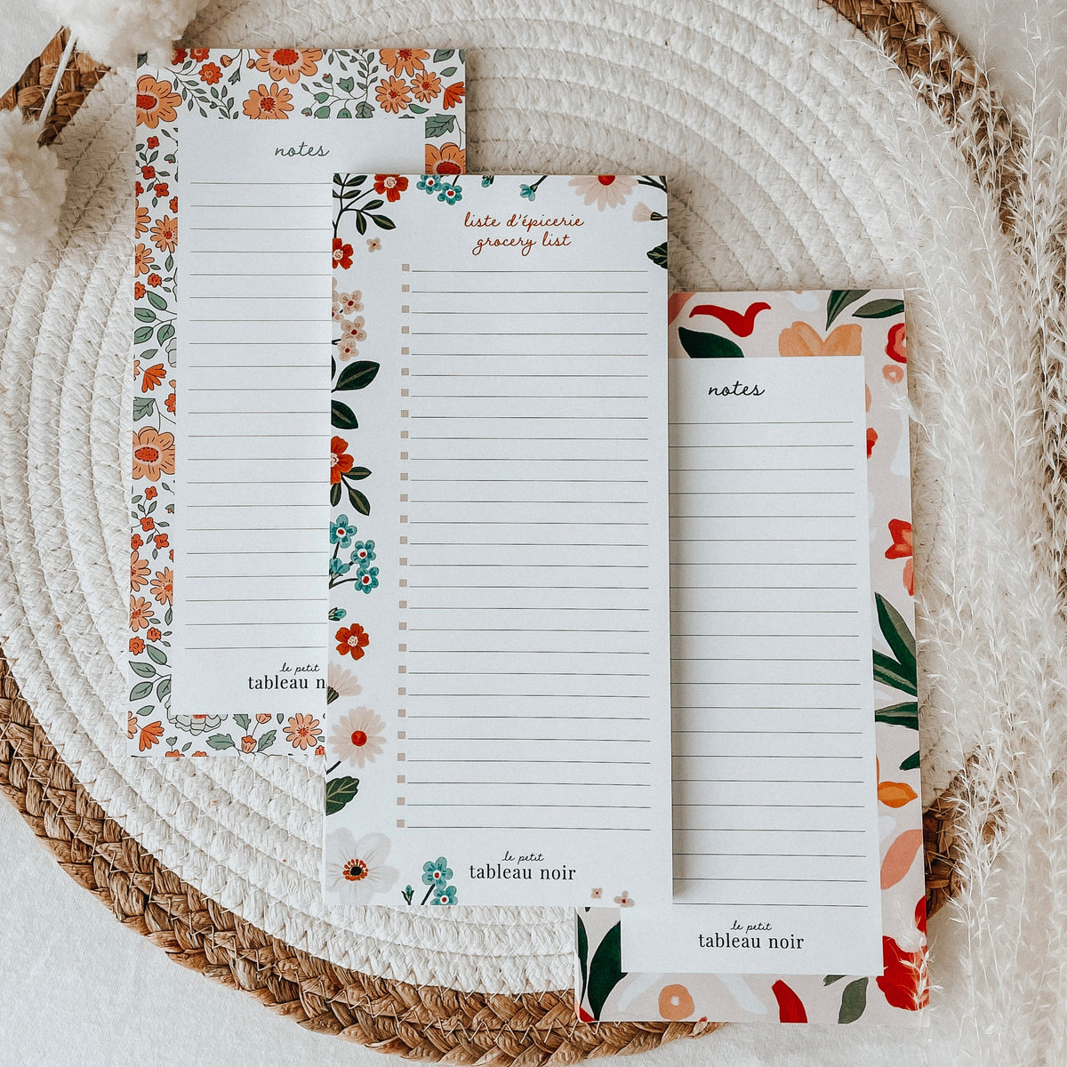 Bloc-notes floral