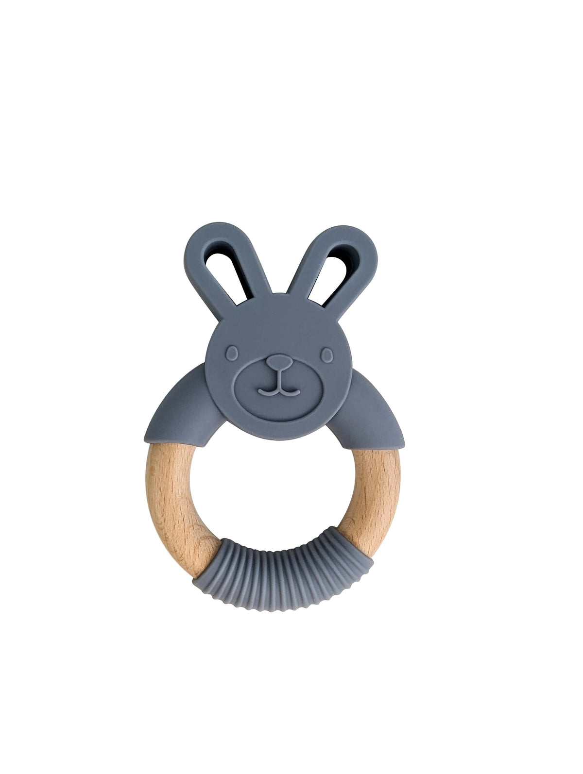 Bunny Teether | Silicone and Wooden Ring