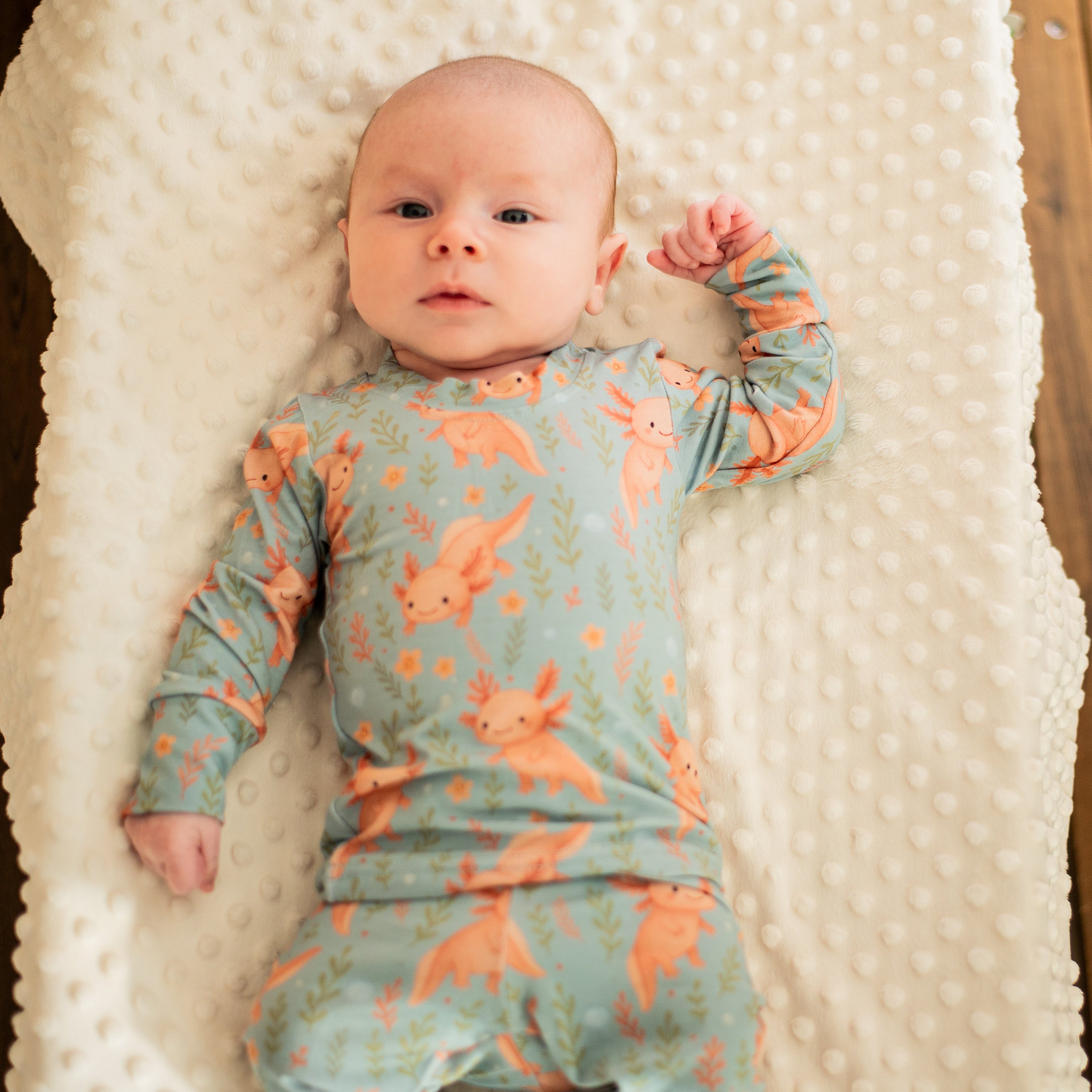 Pyjama 2 pièces en bambou – Axolove ♥️(Axolotl)