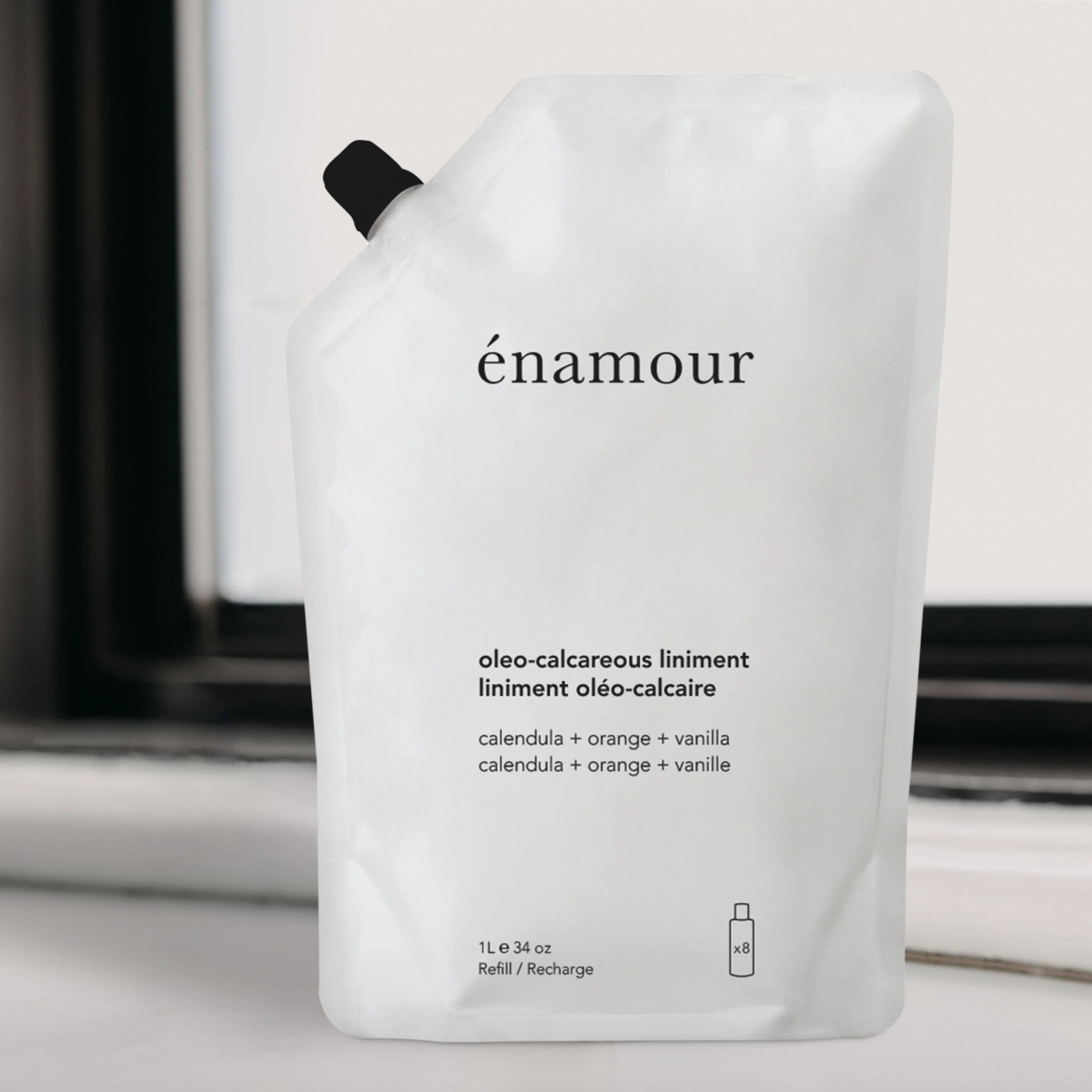 Recharge de liniment oléo-calcaire énamour calendula, orange, vanille 1L