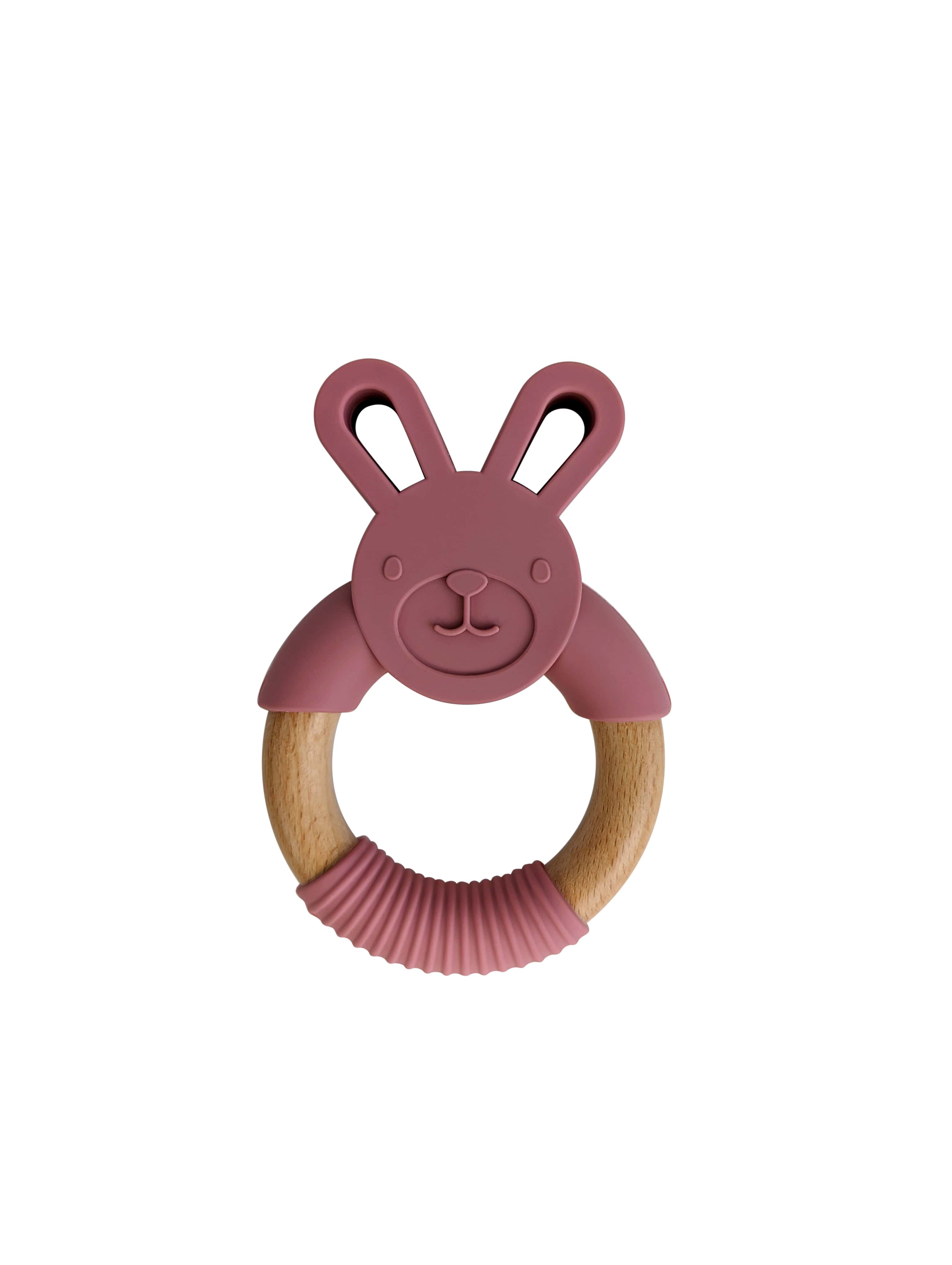 Bunny Teether | Silicone and Wooden Ring