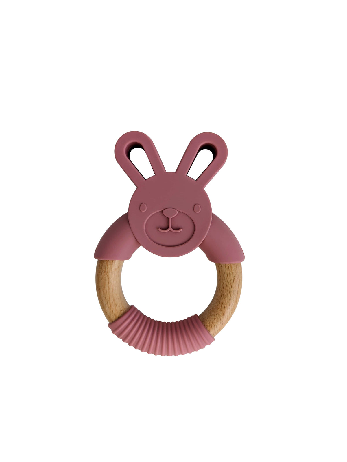 Bunny Teether | Silicone and Wooden Ring