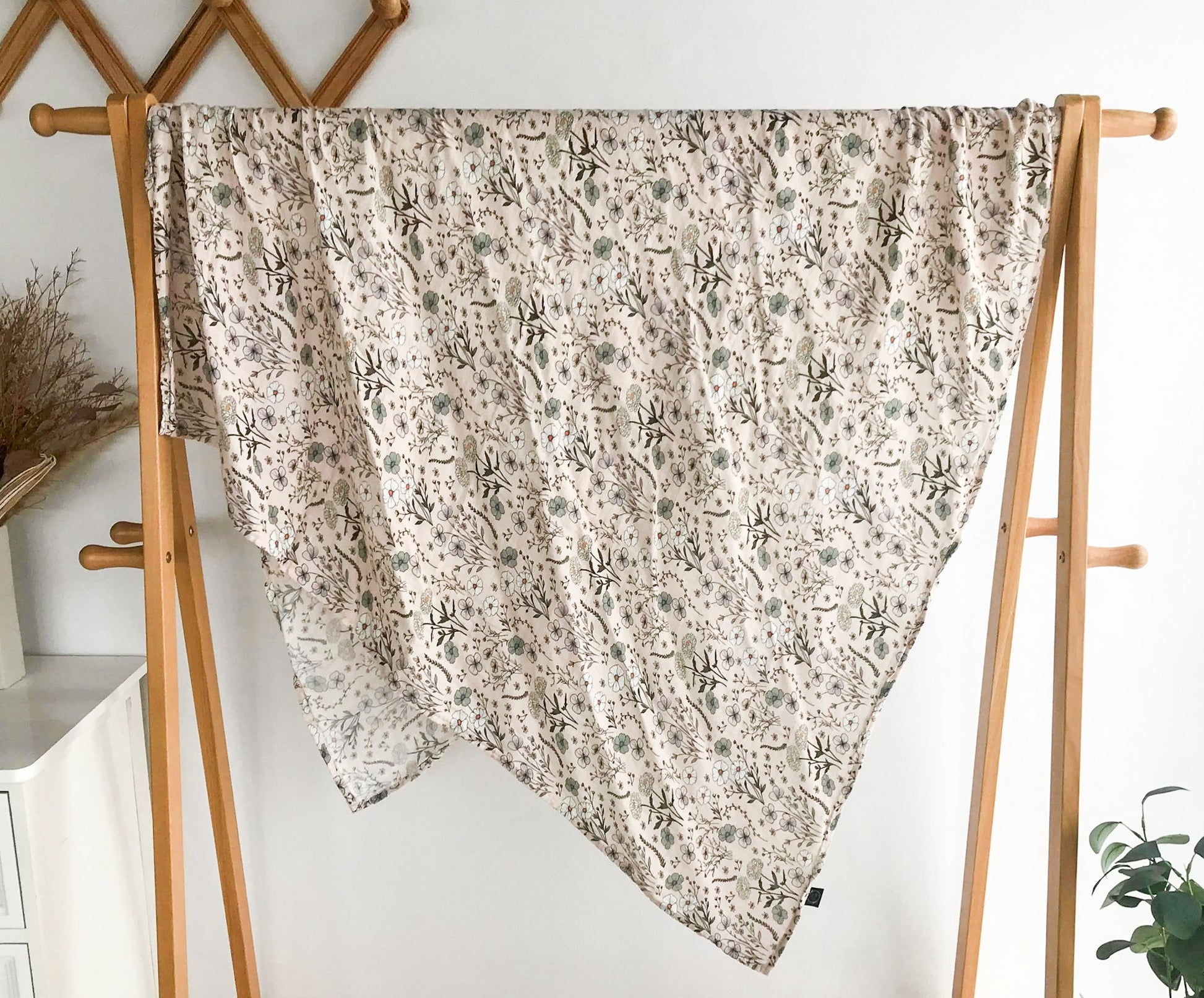 Mousseline de bambou floral