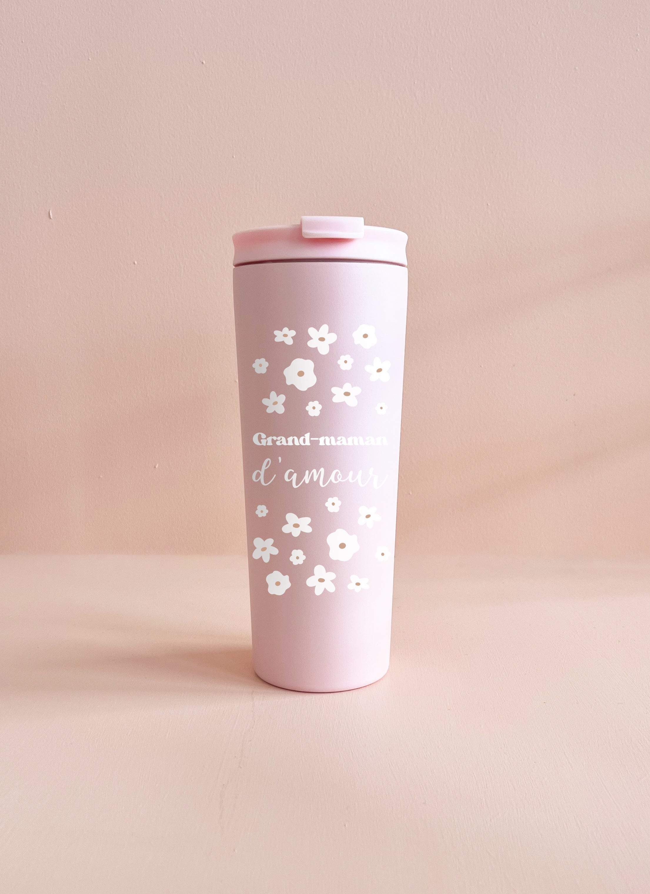 Gobelet isotherme 24oz - rose Grand-maman d'amour
