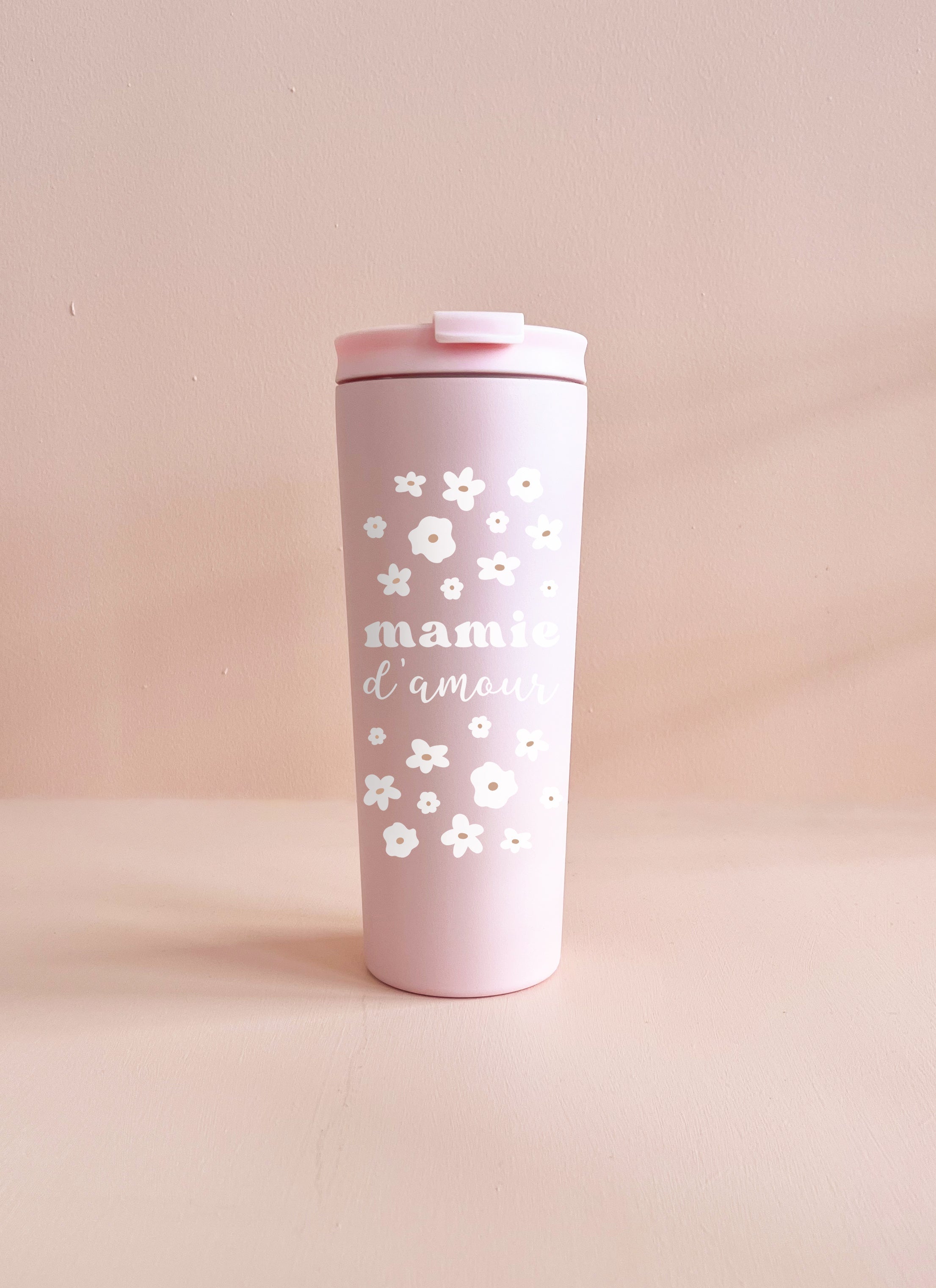 Gobelet isotherme 24oz - rose Mamie d'amour