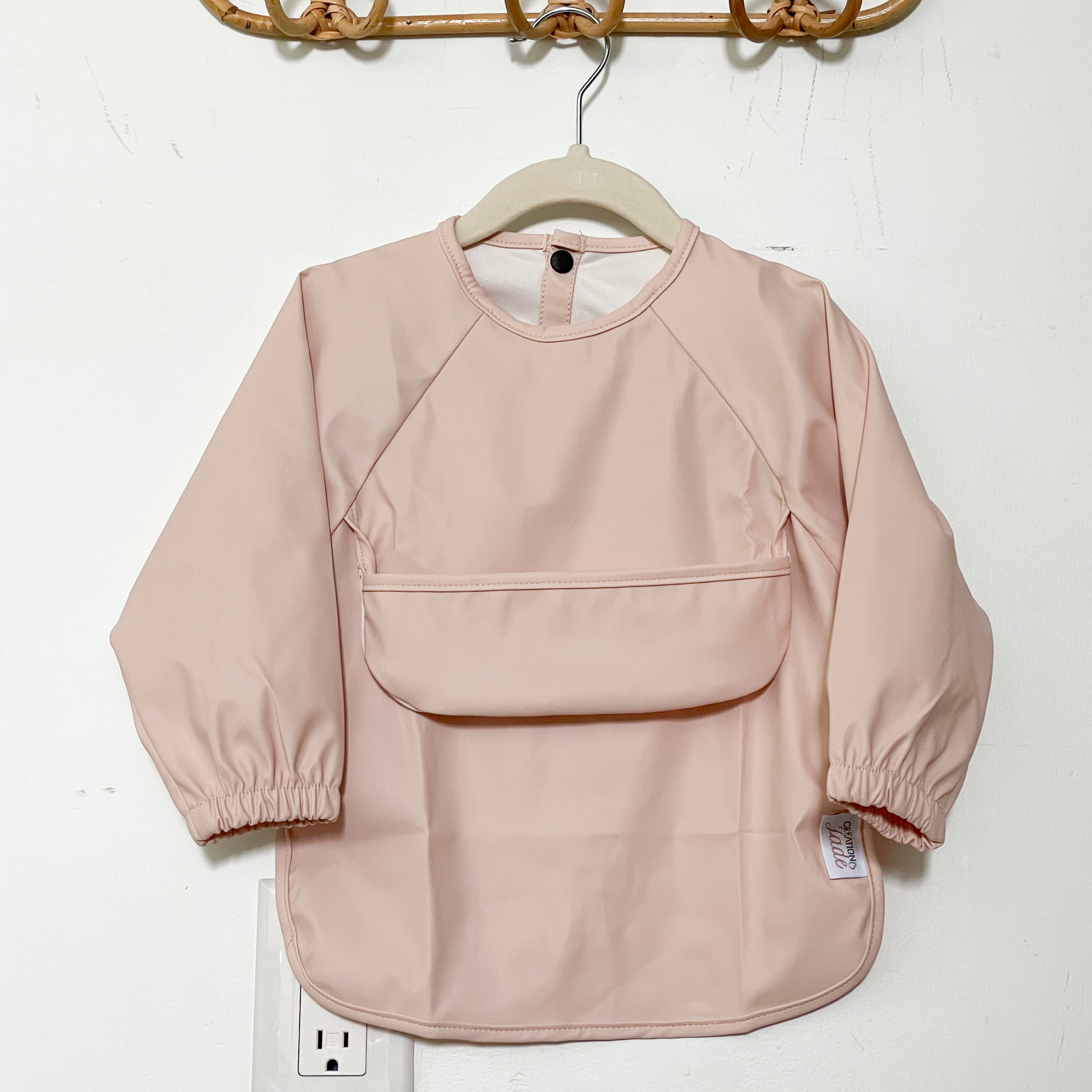 Bavette manches longues  - Poche haute  - Rose doux