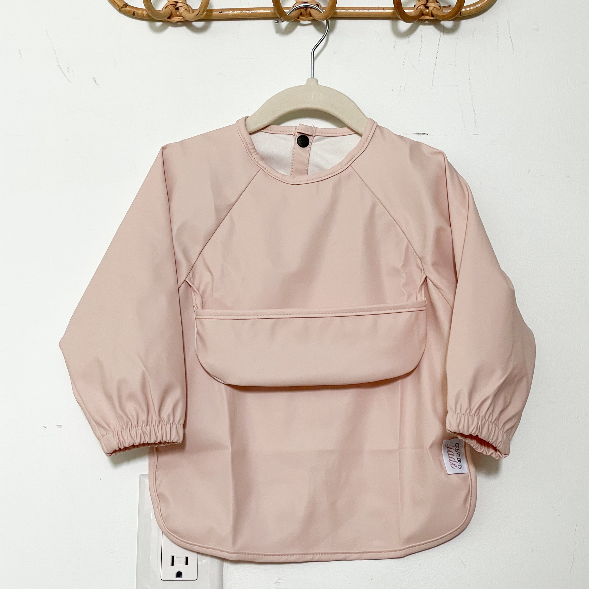 Bavette manches longues  - Poche haute  - Rose doux