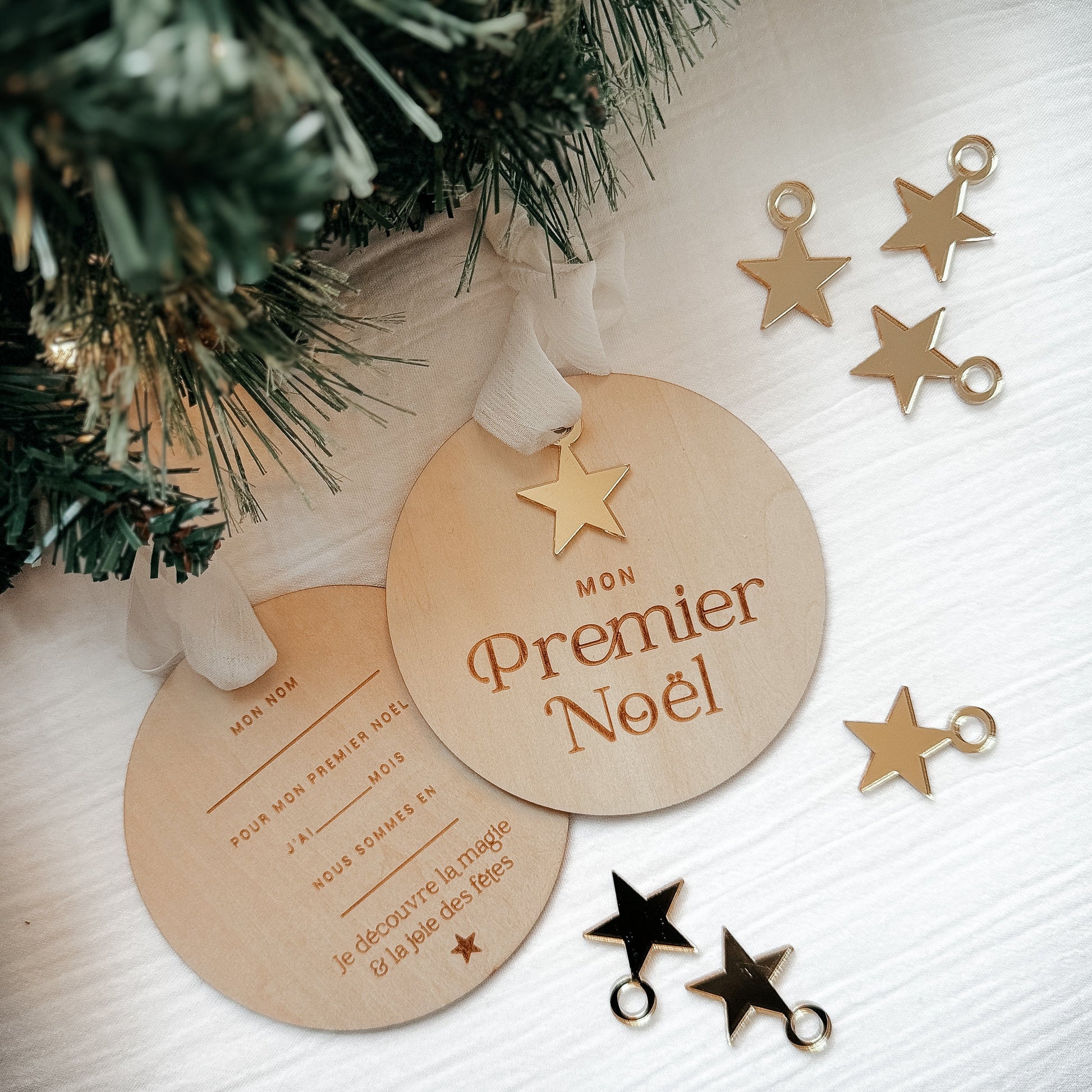 Pastille de bois - Mon Premier Noël