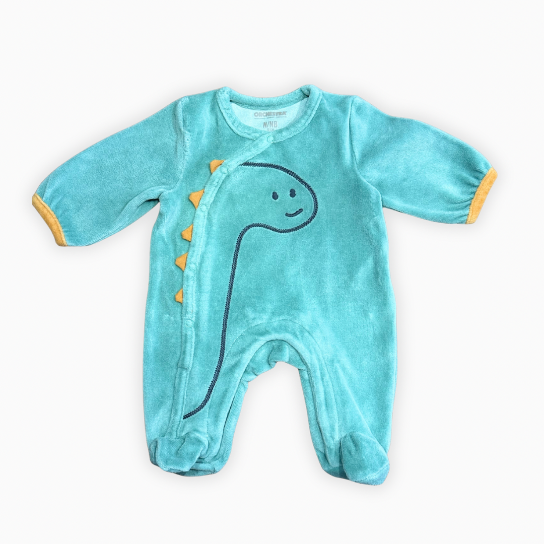 Pyjama polaire vert à motif dinosaure | Orchestra | NB (0M)