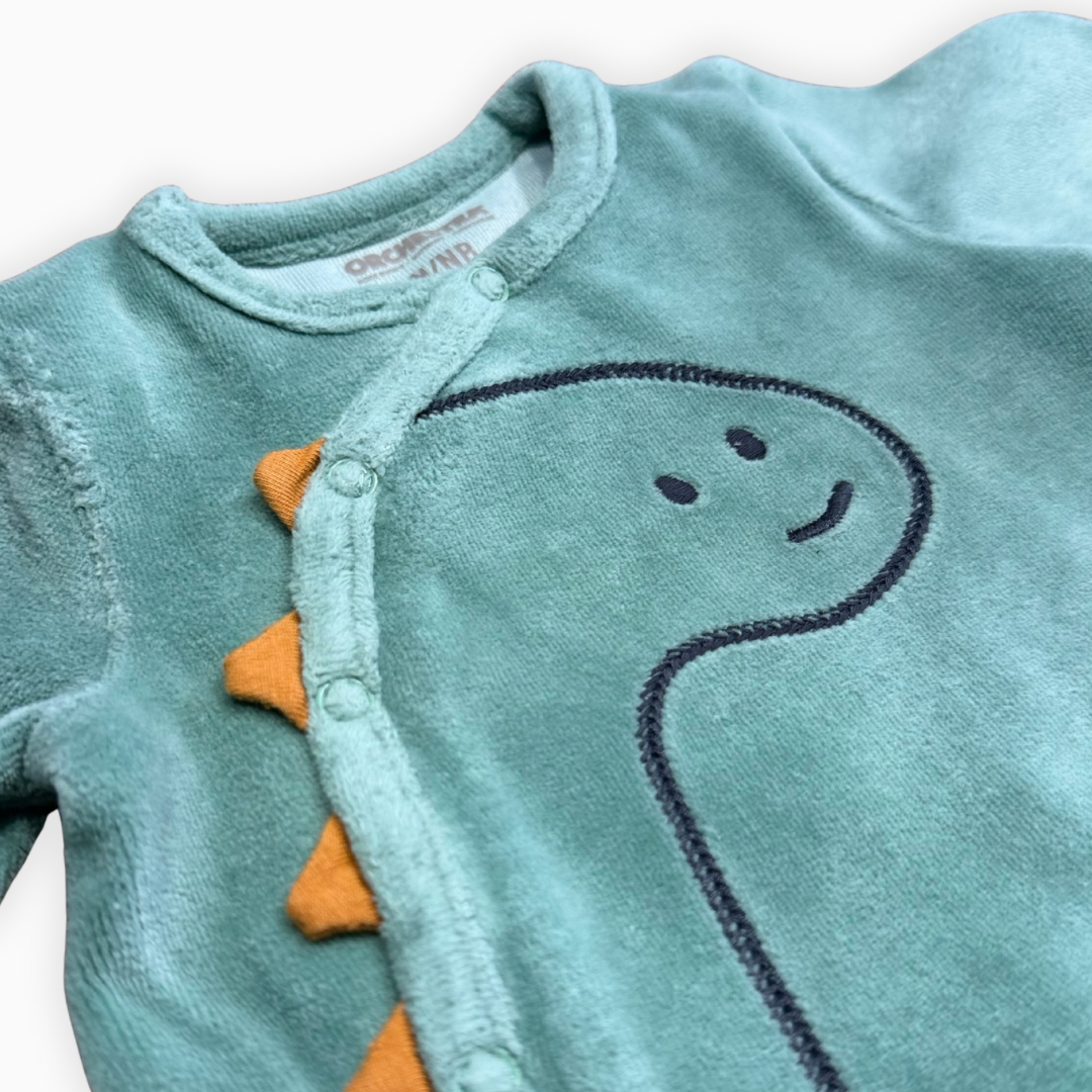 Pyjama polaire vert à motif dinosaure | Orchestra | NB (0M)