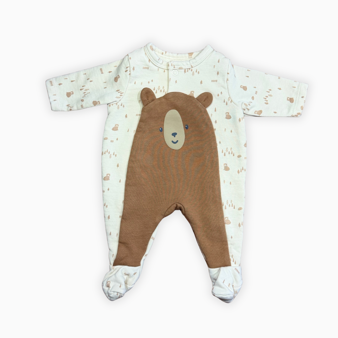 Pyjama naissance écru motif ours | Vertbaudet | NB (0M)