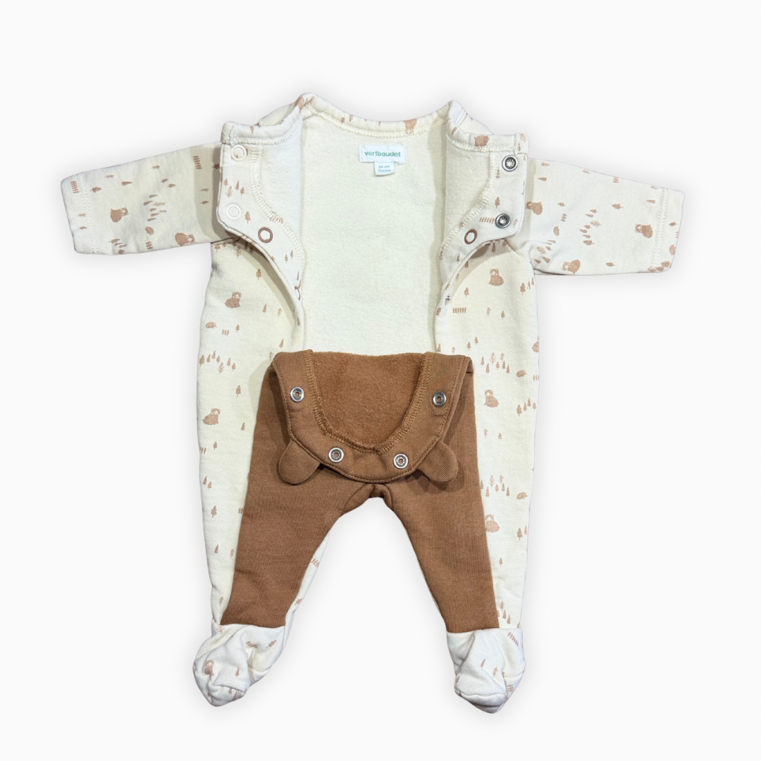 Pyjama naissance écru motif ours | Vertbaudet | NB (0M)