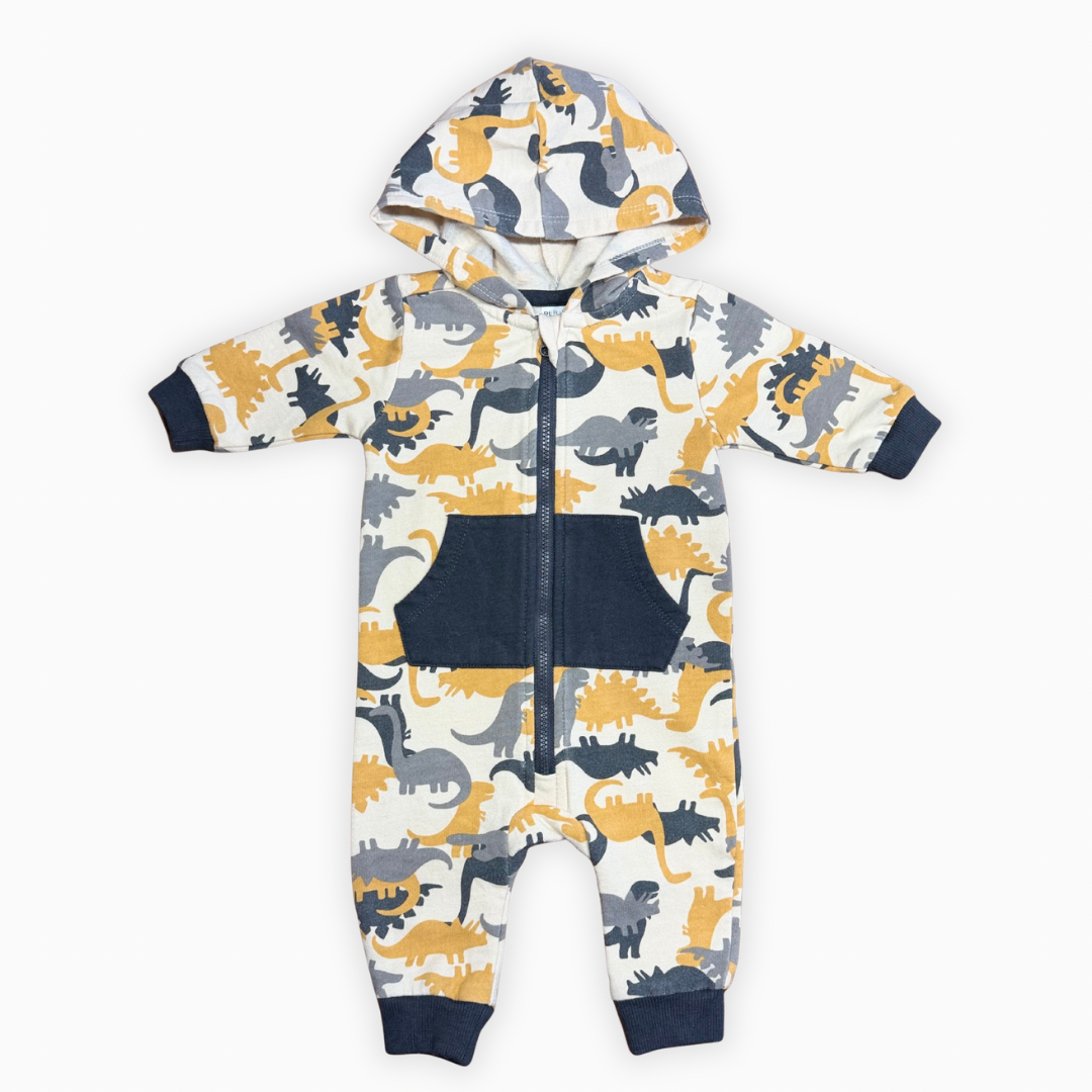 Combinaison à capuche dinosaures | PL Baby | 3 mois
