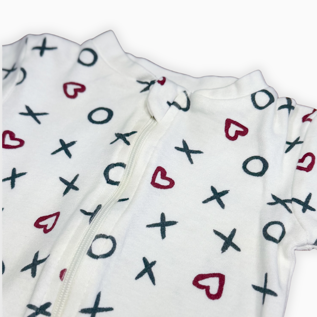 Pyjama blanc à motifs XO | George | 0–3 mois