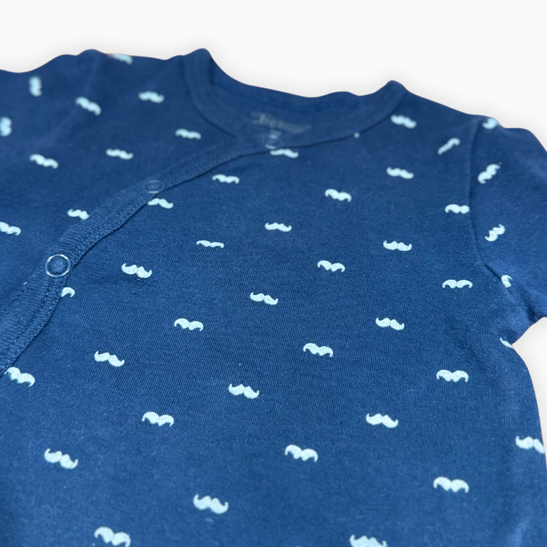 Pyjama à motifs moustaches | Fetchmous | 3 mois