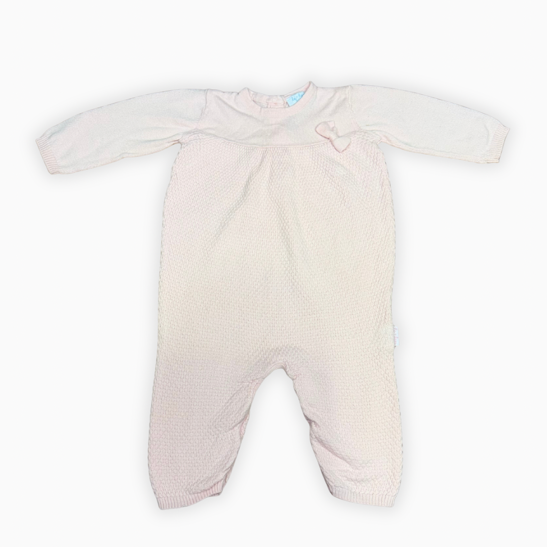 Combinaison tricot rose pâle | Le top bébé | 3 mois