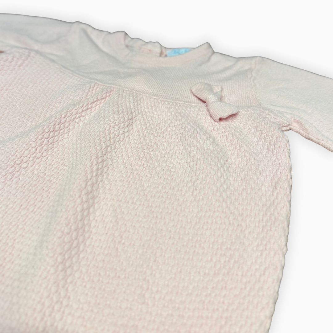 Combinaison tricot rose pâle | Le top bébé | 3 mois