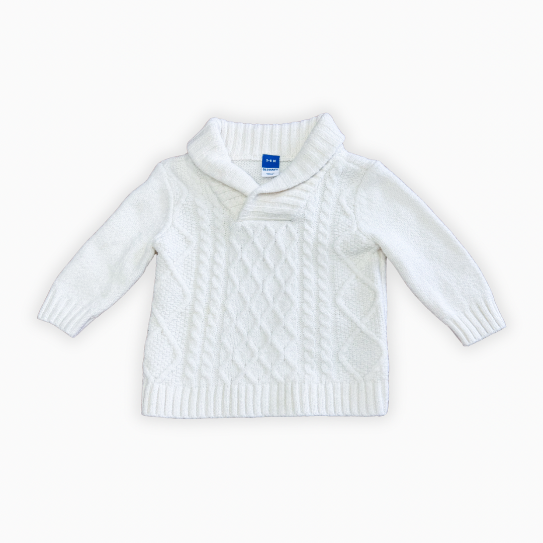 Chandail tricot à col châle | Old Navy | 3–6 mois