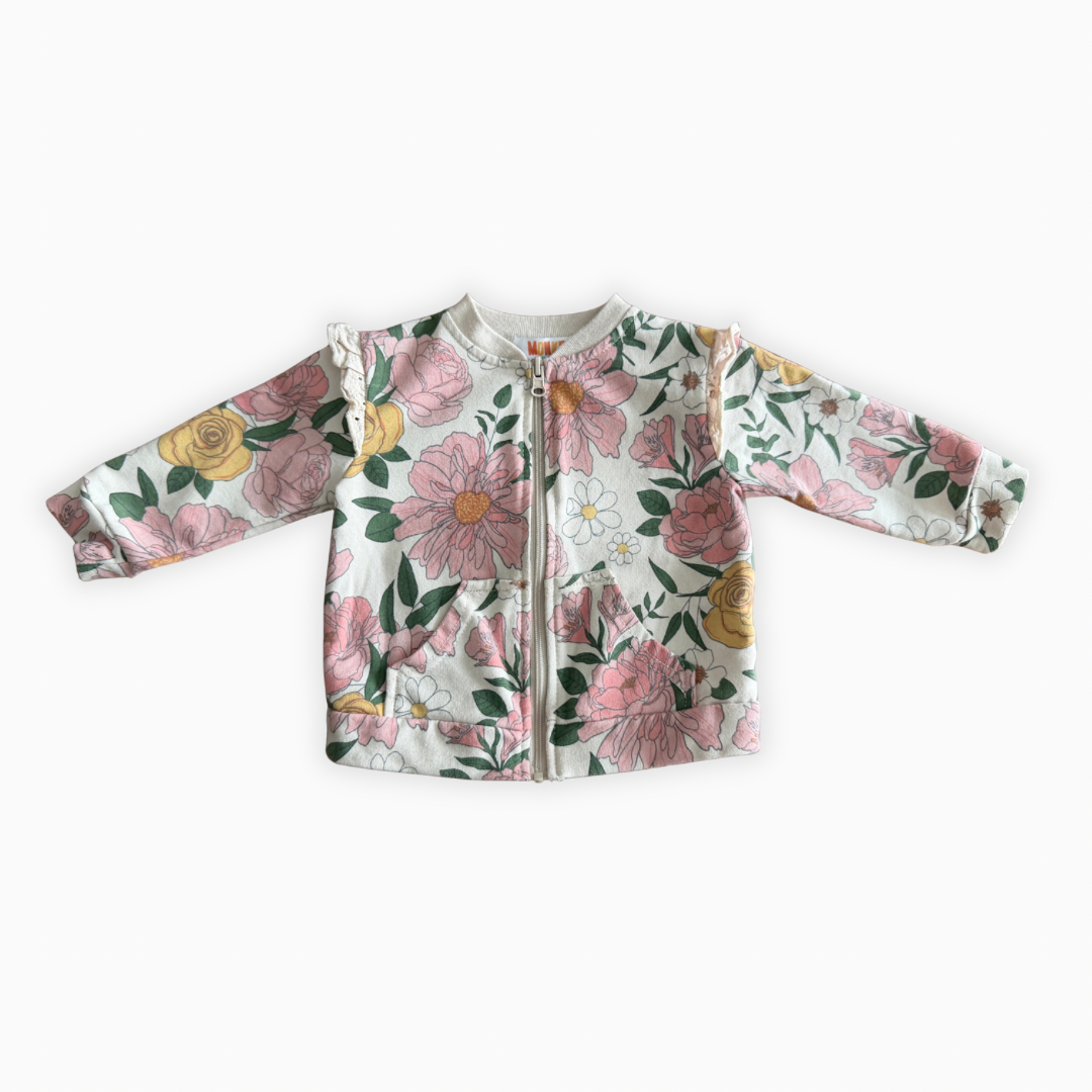 Veste fleurie zippée | Monkey Bars | 3–6 mois