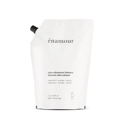 Recharge liniment oléo-calcaire en sachet 1L Énamour calendula orange vanille