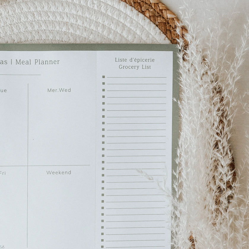 Planificateur de repas Sauge - La Maison Camomille