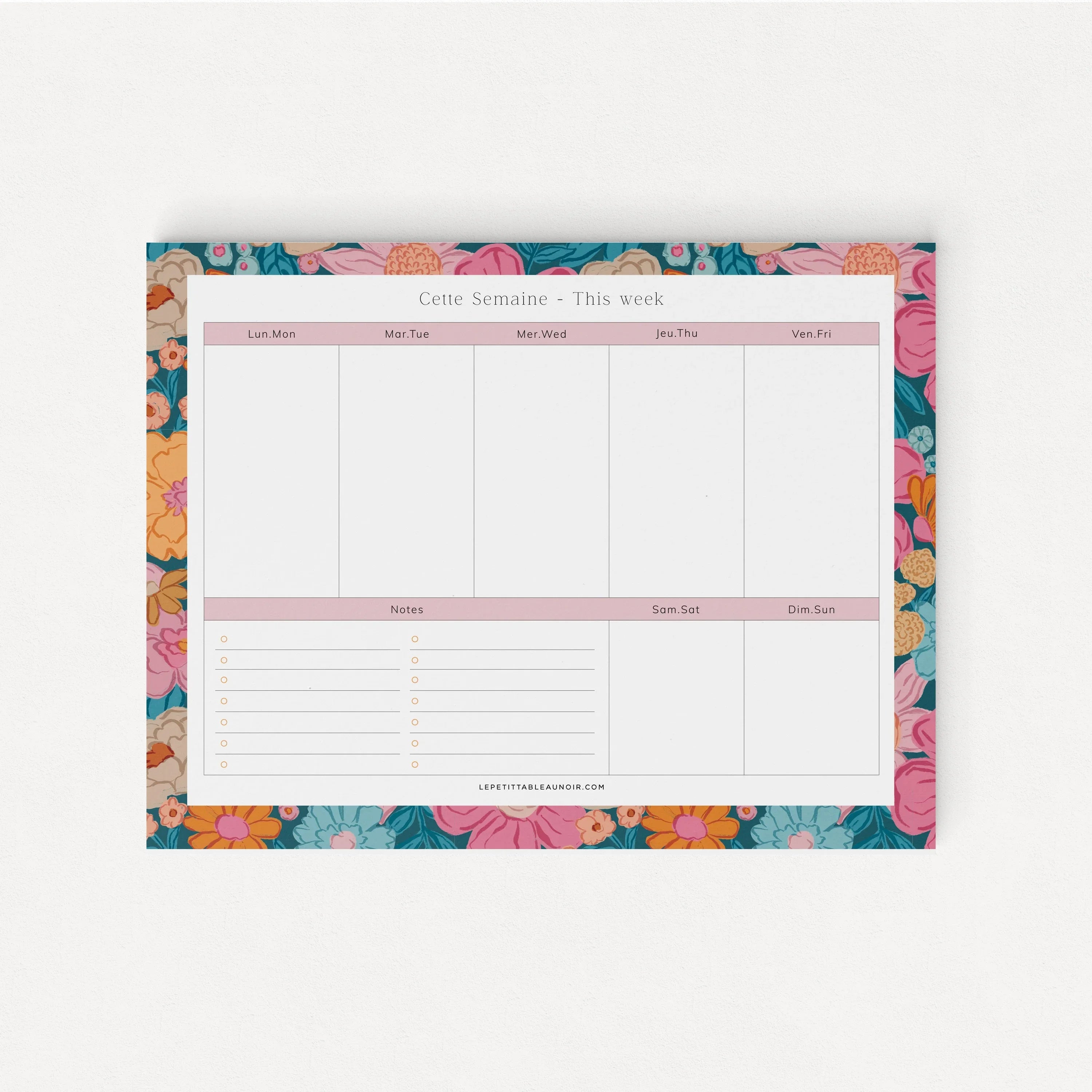 Planificateur de semaine Bloom - La Maison Camomille