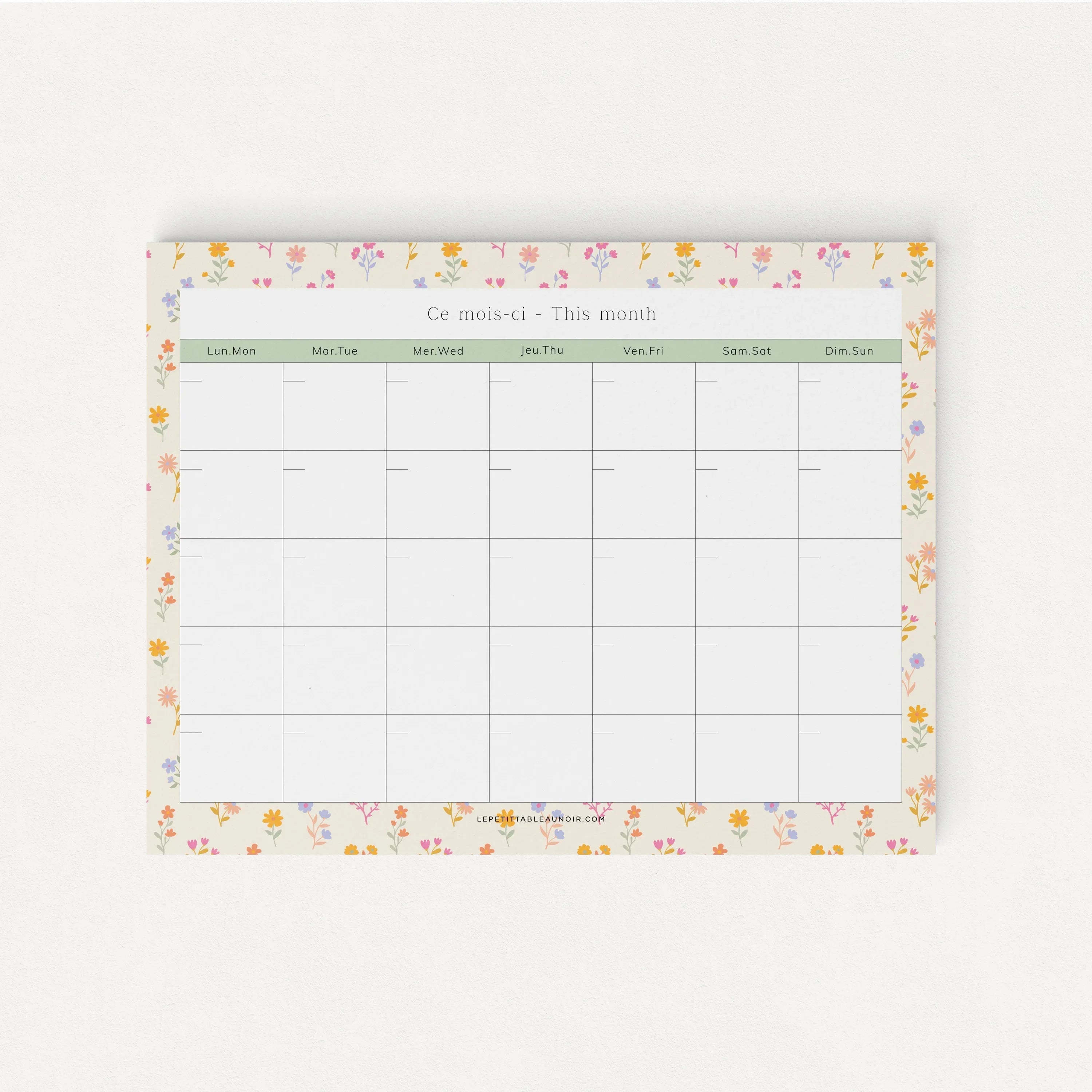 Planificateur de mois Olivia - La Maison Camomille