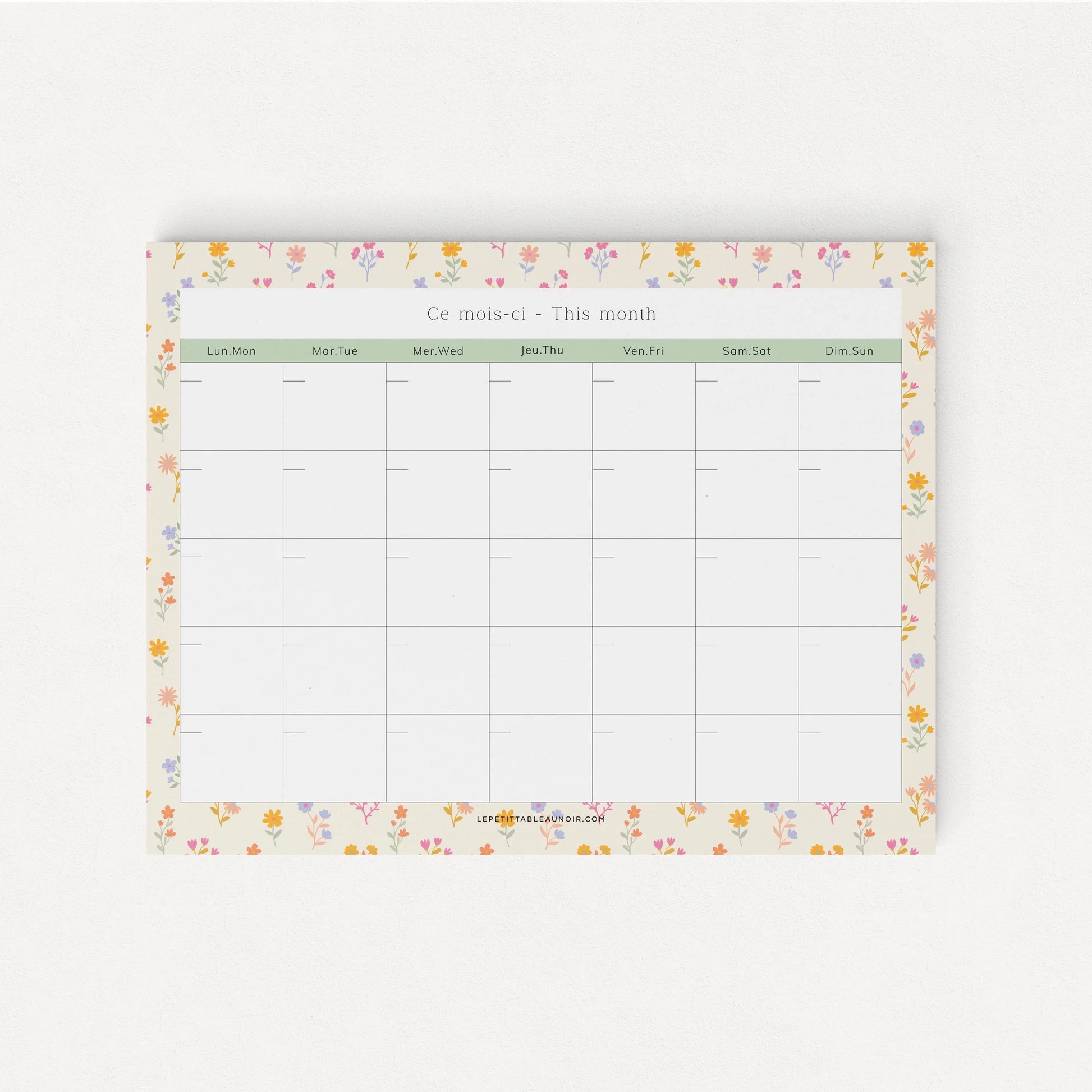 Planificateur de mois Olivia - La Maison Camomille