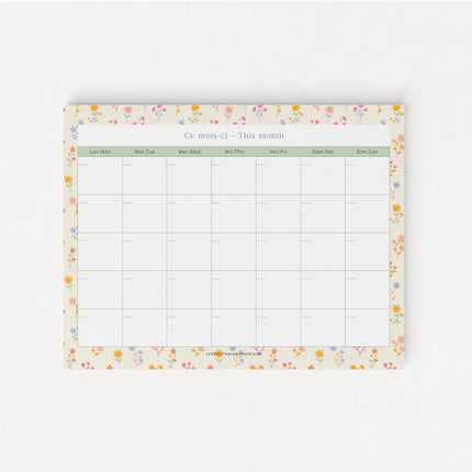 Planificateur de mois Olivia - La Maison Camomille